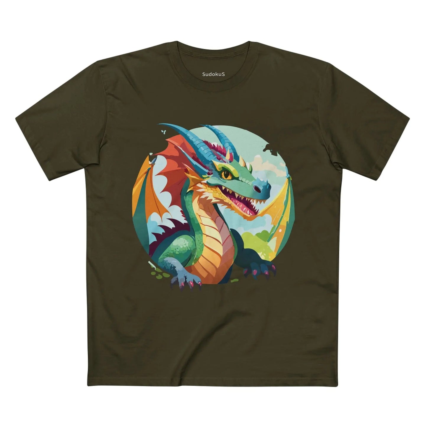 Dragon Graphic Unisex 100 Cotton Staple Tee 30
