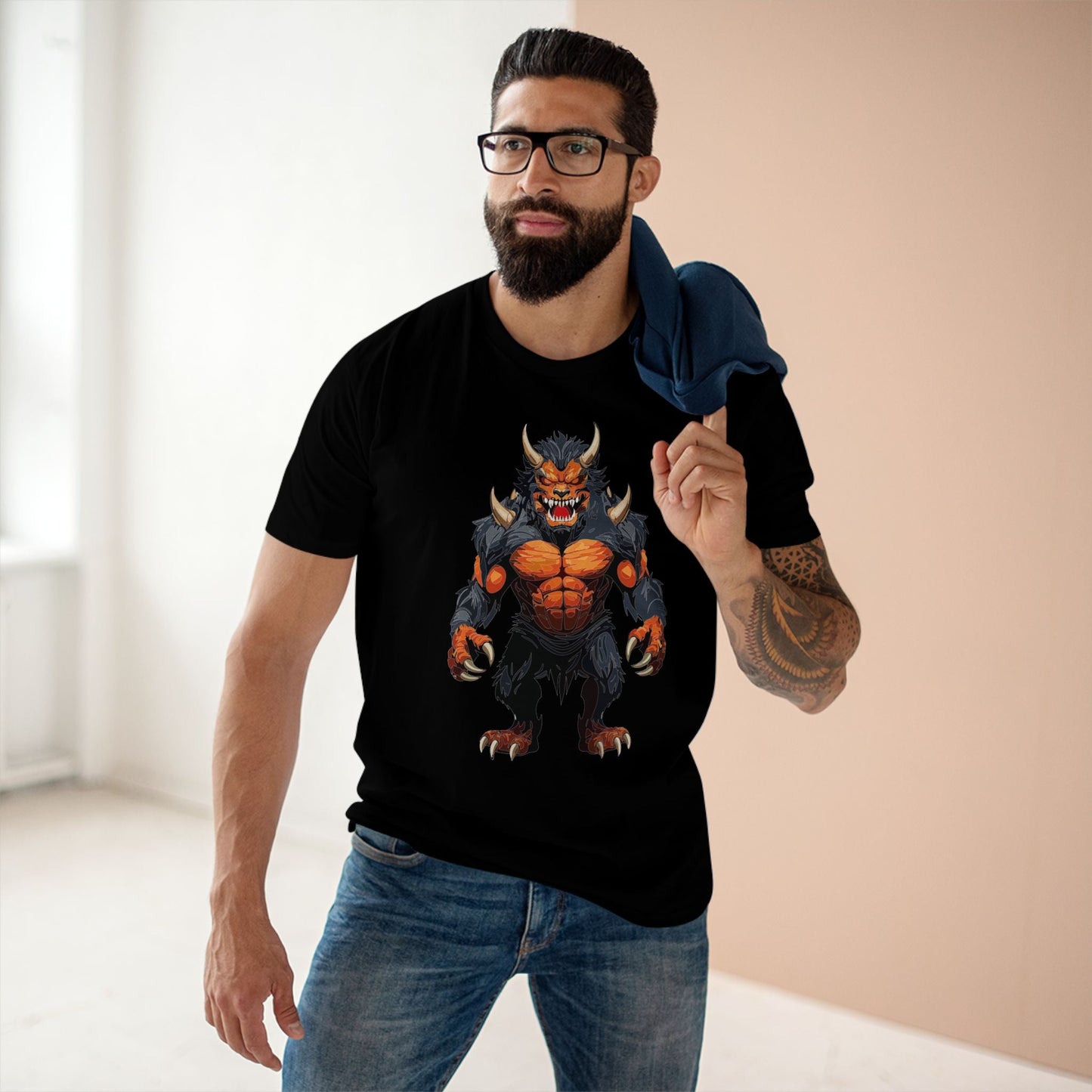 Cartoon Monsters Graphic Unisex 100 Cotton Staple Tee 7