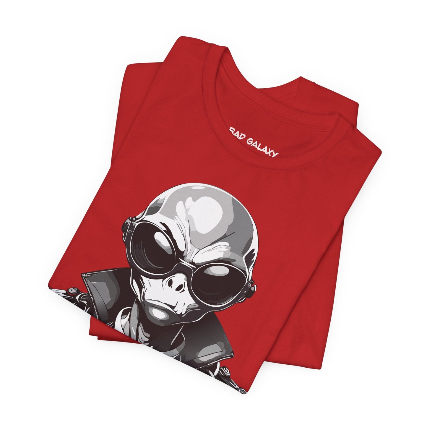 Tee Shirt With Alien From Bad Galaxy 100 Percent Cotton Made To Order Eco Friendly Inks Tee