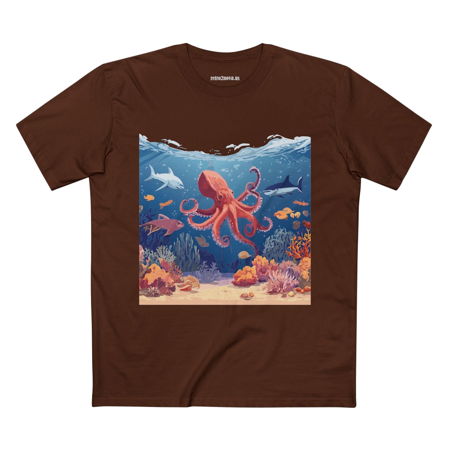 Ocean Shirt Ocean Pacific OP 18 Unisex Premium Cotton Art Tee With Original Art Design Retro2Nova