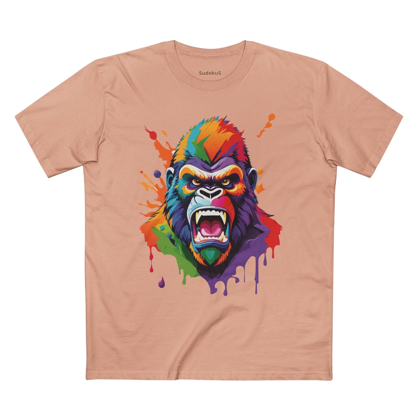 Gorilla Graphic Unisex 100 Cotton Staple Tee with Animal Design Artwork 8