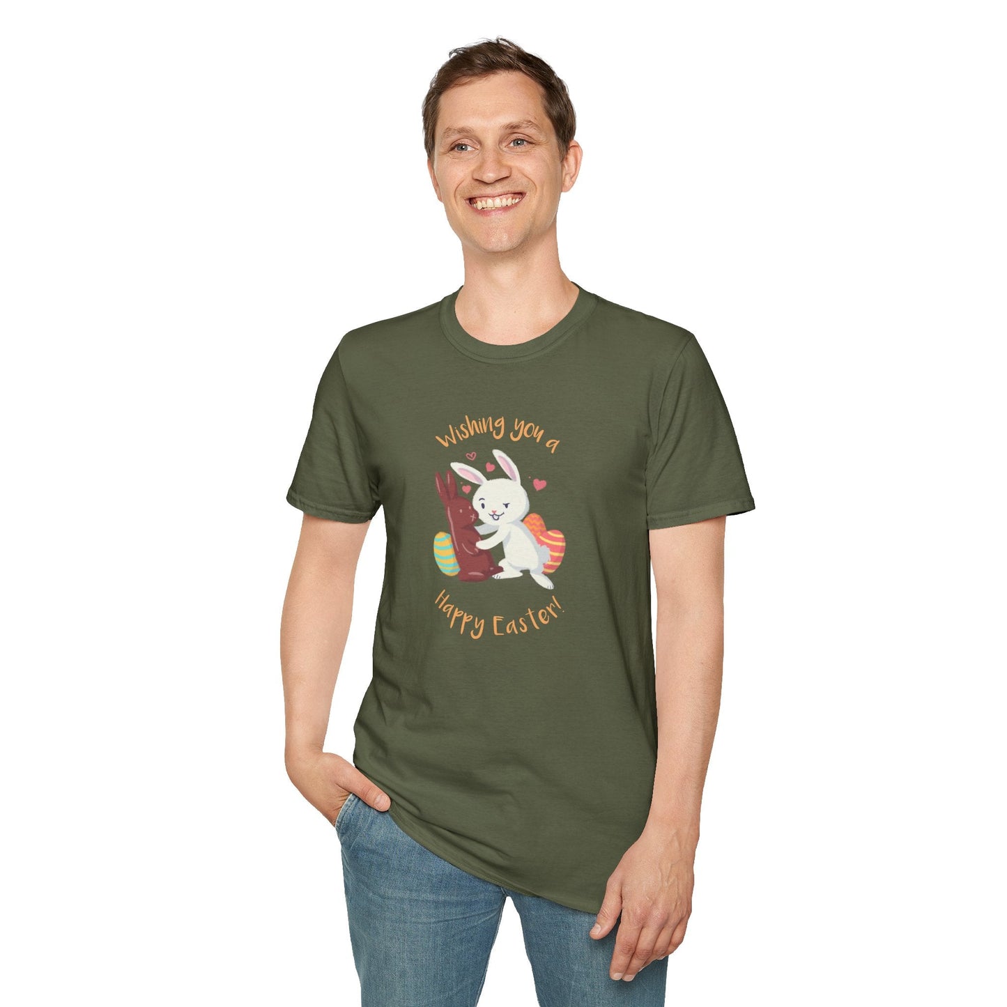 Easter Bunny T Shirt With Easter Signature And Prints Unisex Tee Design For All Occasions