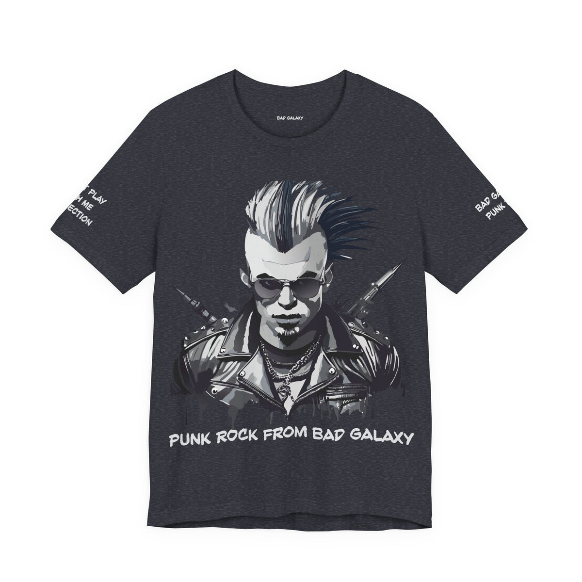 Punk Rock Graphic Unisex Cotton Bella+Canvas Tee with Art Design b28