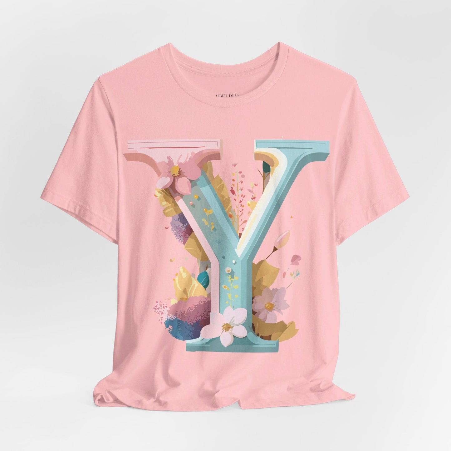 Letter Y Shirt Unisex Jersey Graphic Tee By Adelpha Vintage Inspired Art Short Sleeve Premium