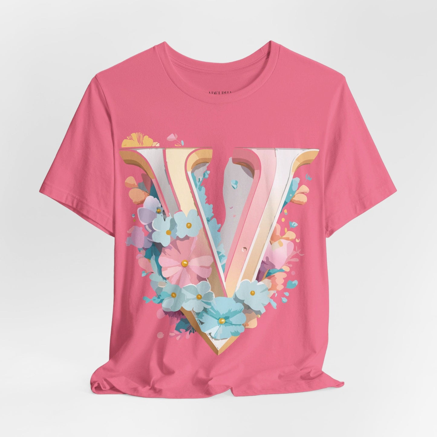 Adelpha Letter V Shirt Graphic Tee Unisex Jersey Short Sleeve Vintage Inspired Design