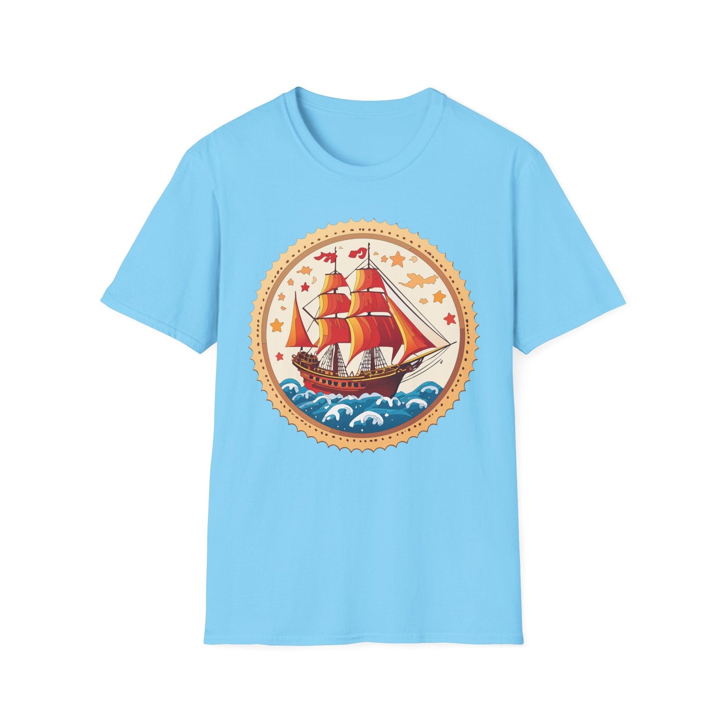 Ship T Shirts Frigate Vessel Tee Shirt Unisex Short Sleeve Gildan Softstyle 100 Percent Cotton