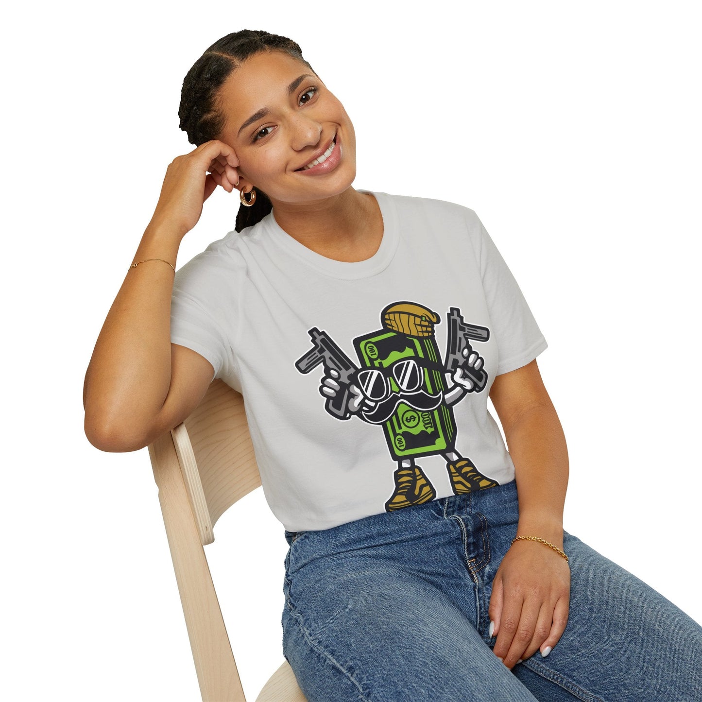 Cartoon T Shirt Animation Tee Funny Graphic Unisex Gildan Softstyle 64000 Cotton