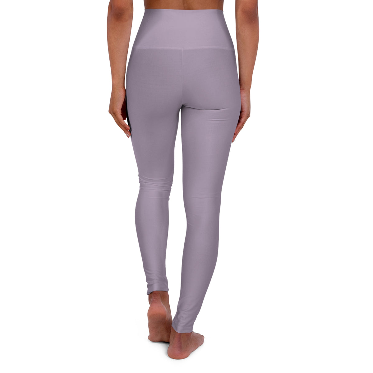 Dusty Rose Fog Color High-Waist Yoga Leggings Women's Seamless Poly-Span Stretchy Pants XS-2XL