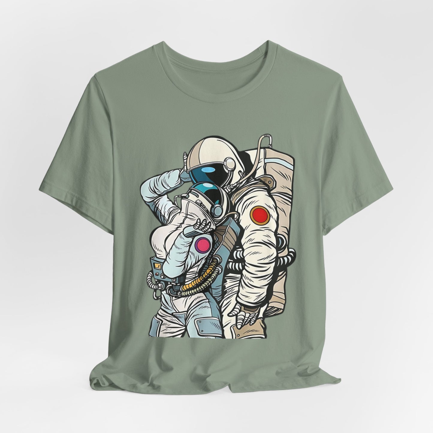 Unisex Astronaut T-shirt, Space Lovers Tee, Cosmic Top, Astronaut Graphic Tee, Cosmos Graphic T-Shirt, Love Shirt Art T-Shirt