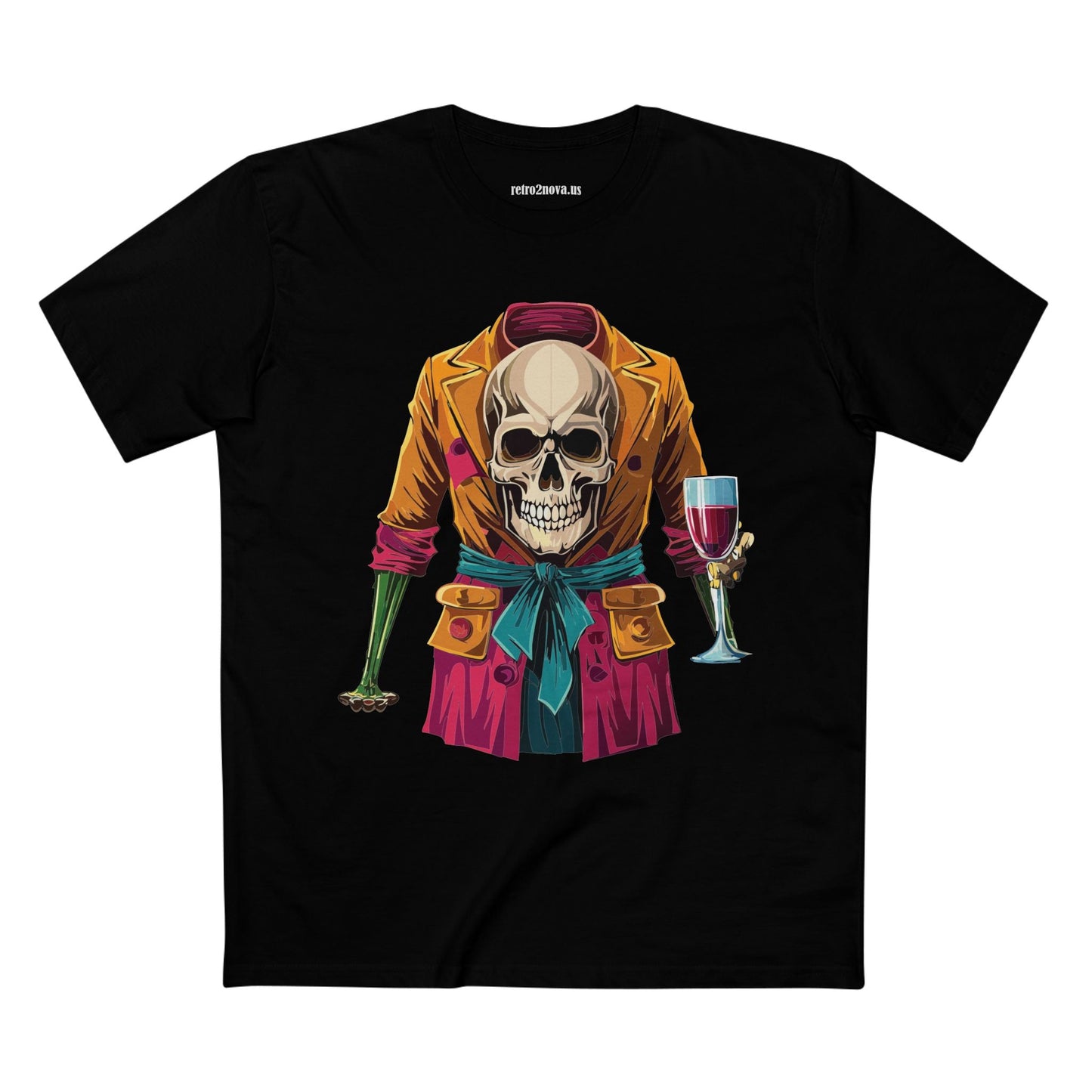Skull Shirt Unisex Skeleton Tee with Original Art Design Retro2Nova SS24 Premium Cotton