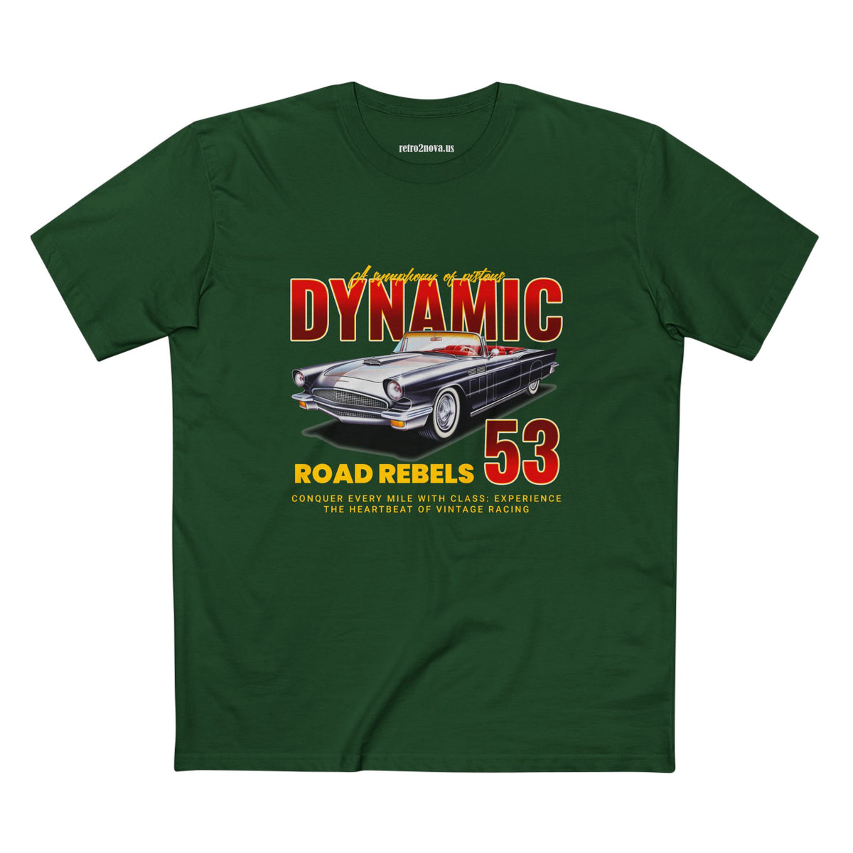 Retro Car Vintage Graphic Tee Staple Unisex 100 Cotton Tee Shirt - RC-15