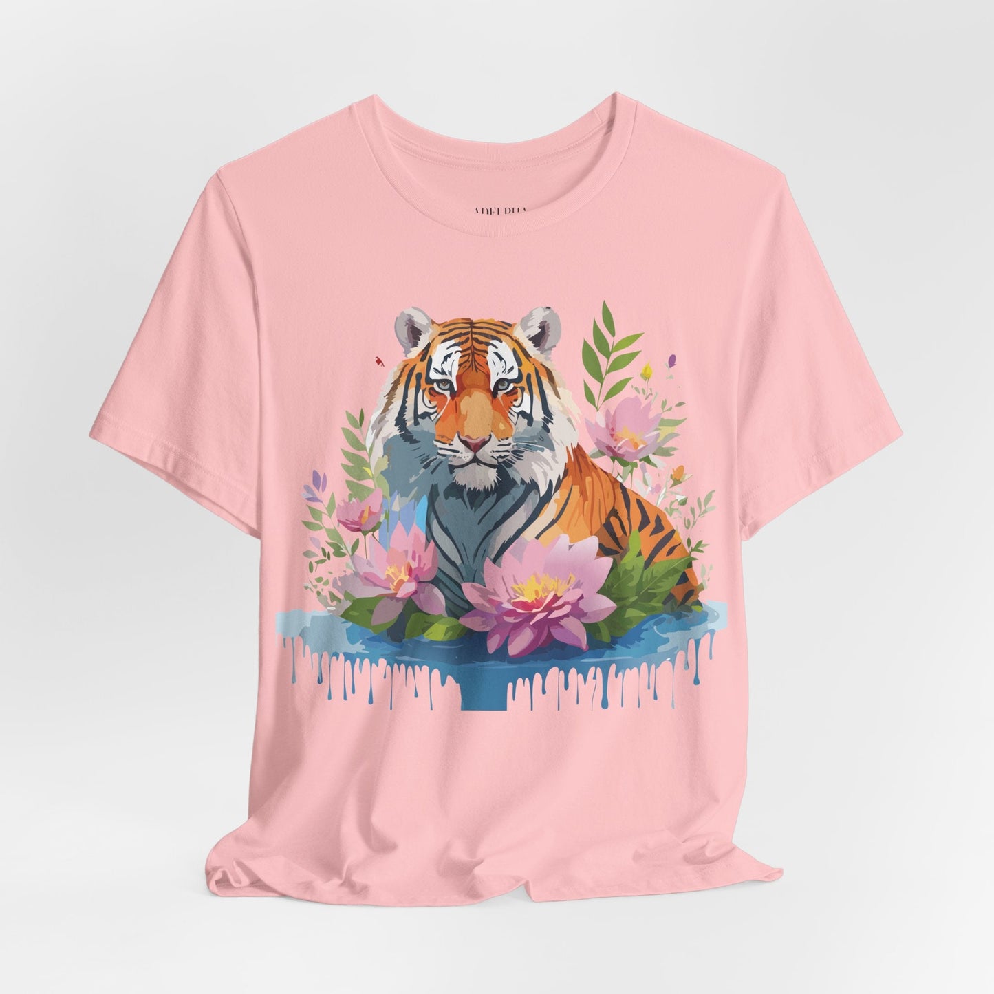 Tiger Graphic Tee Unisex Shirt By Adelpha Vintage Inspired Artwork Short Sleeve