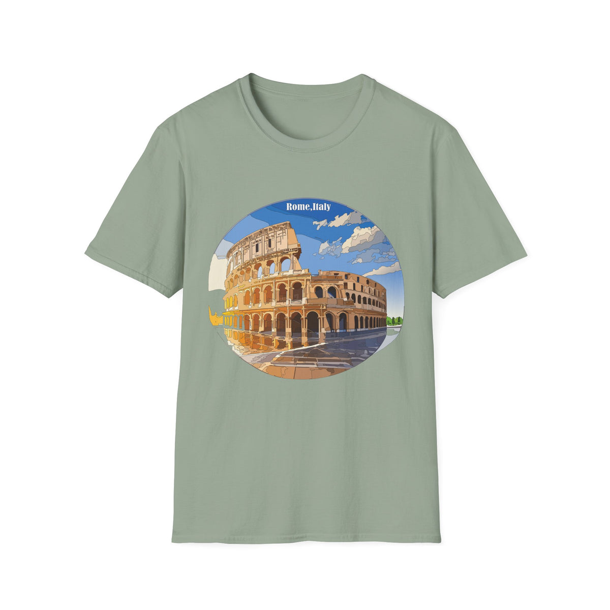 Colosseum Rome Illustration T-Shirt | Rome Italy Travel Souvenir