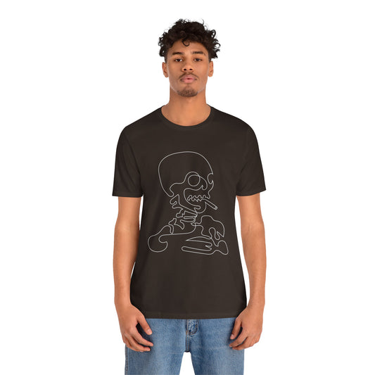Camiseta unisex de algodón con calavera