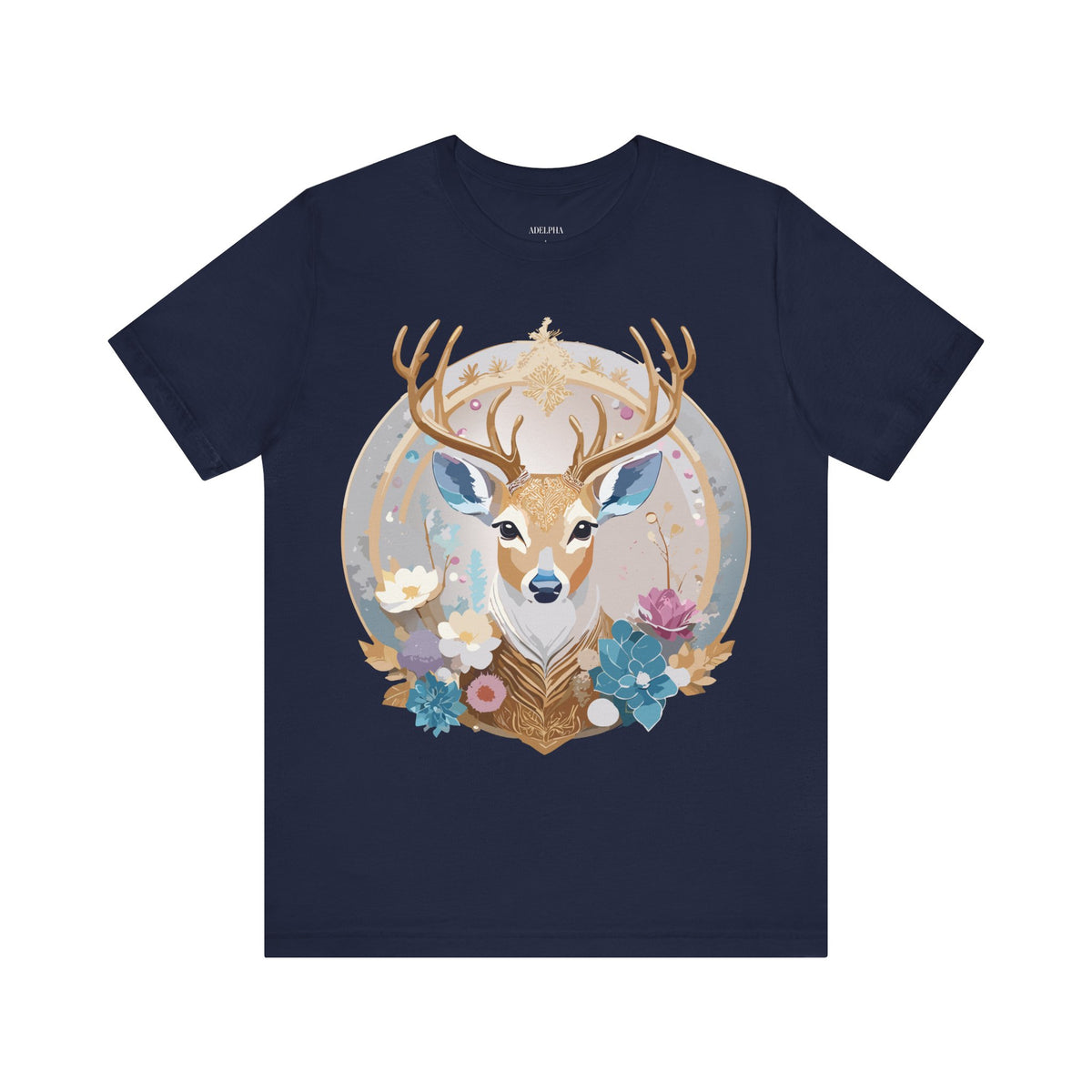 Medallion Graphic Unisex Cotton Bella+Canvas Tee with Art Design d78