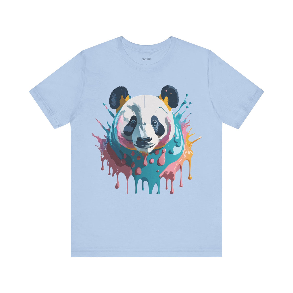 Panda Graphic Unisex Cotton Bella+Canvas Tee with Art Animal Design e144