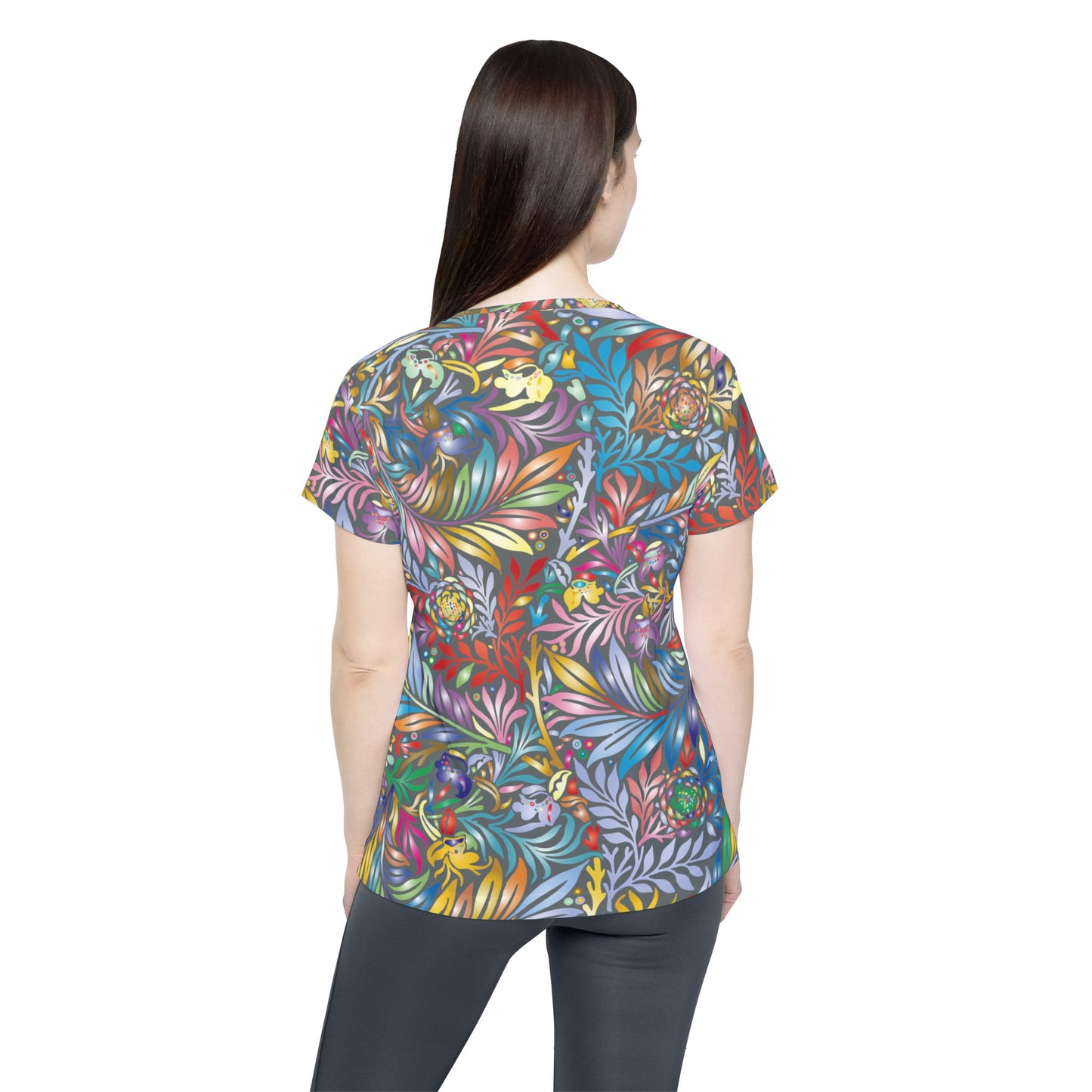 Poly Jersey Tee Shirt with floral prints