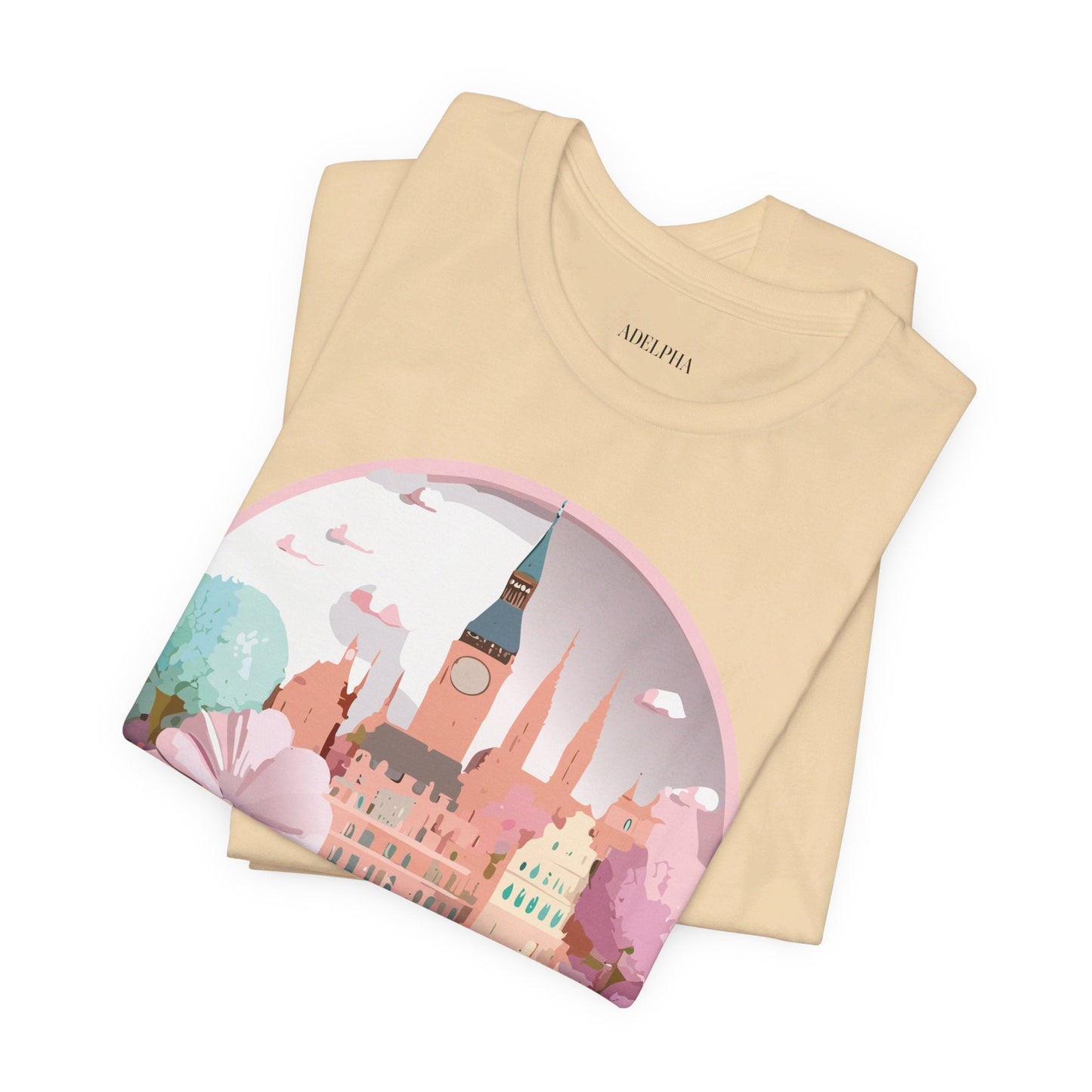Prague Tourist Shirt Unisex Graphic Tee Featuring Vintage Inspired Art By Adelpha