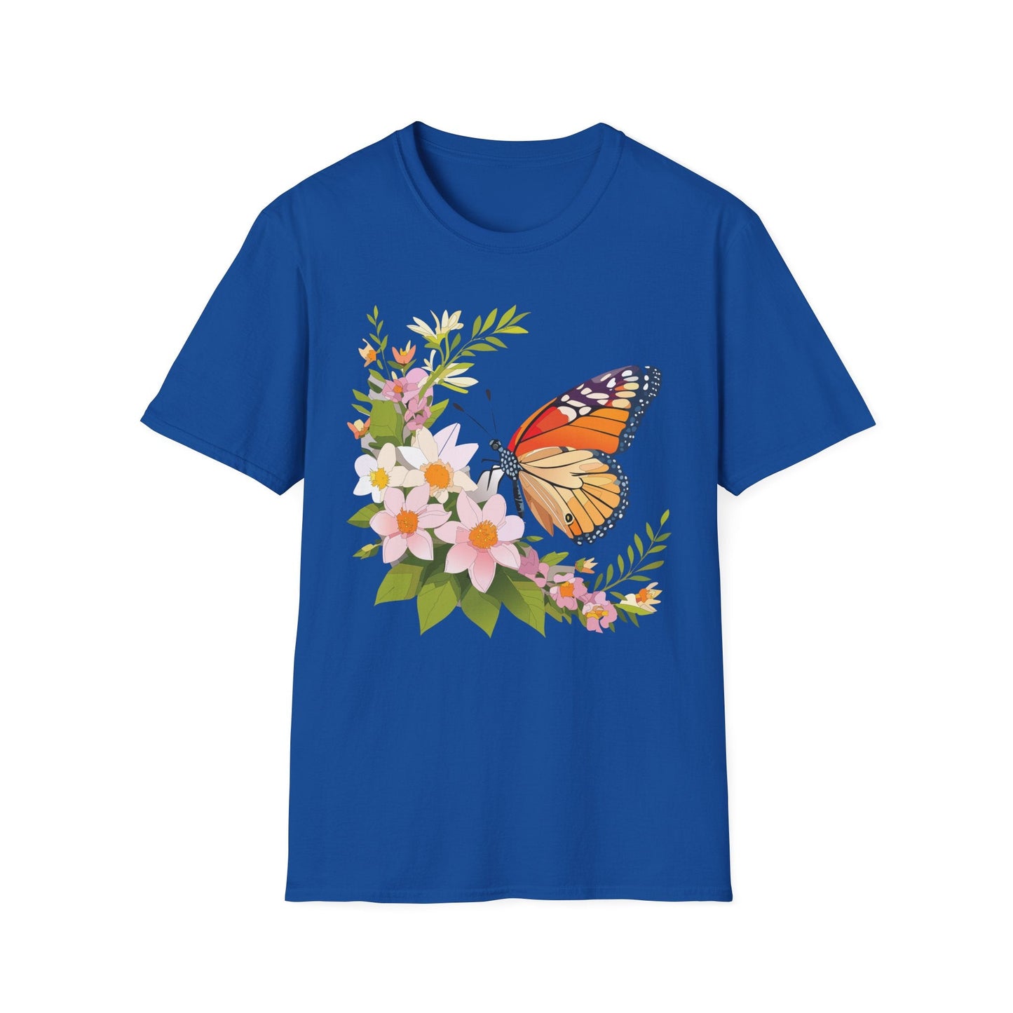 Monarch Butterfly T Shirt Unisex Softstyle Gildan 64000 100 Percent Cotton Tee Breathable