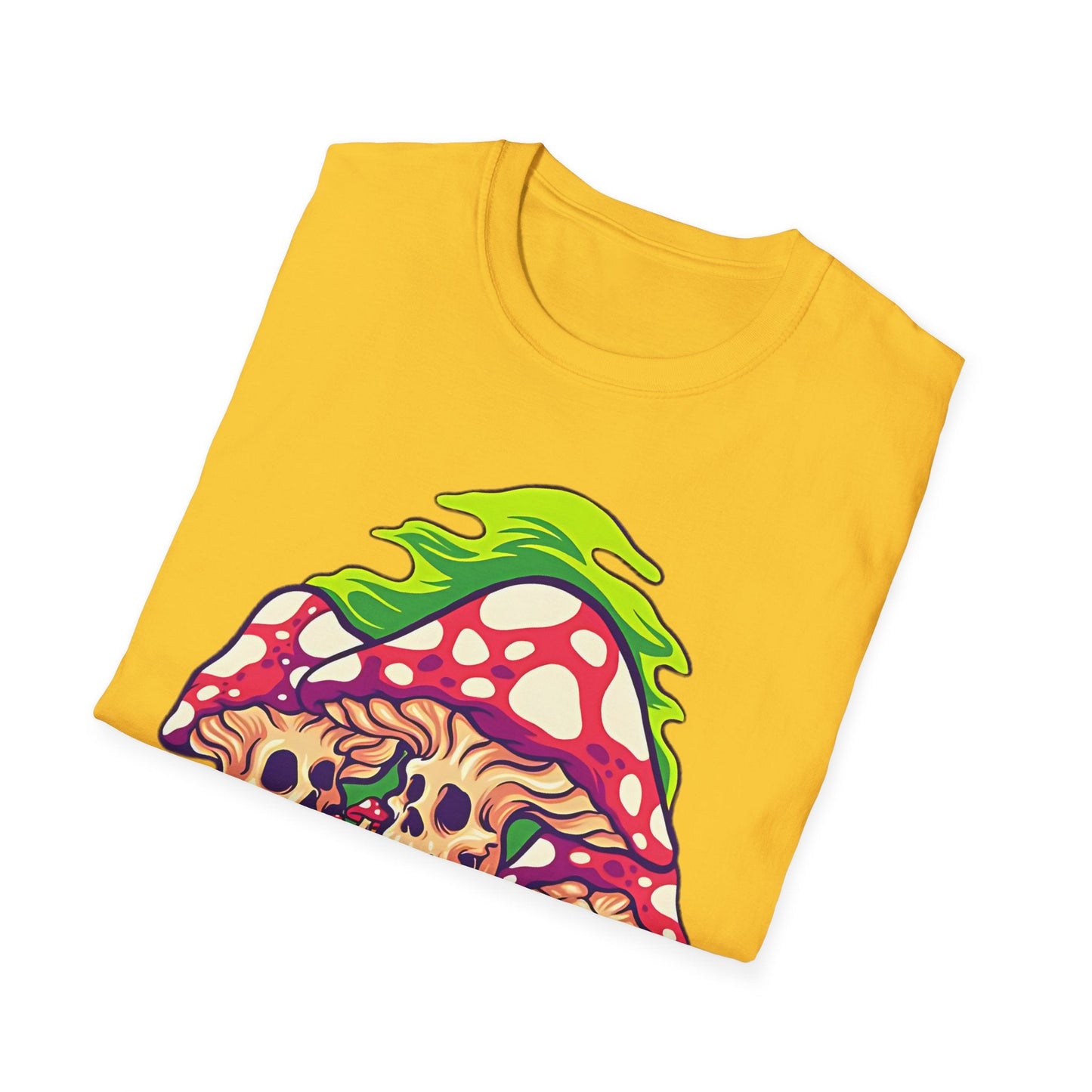 Mashroom Tee Shirt Unisex Softstyle Gildan 64000 Cotton With Funny Mashroom Design