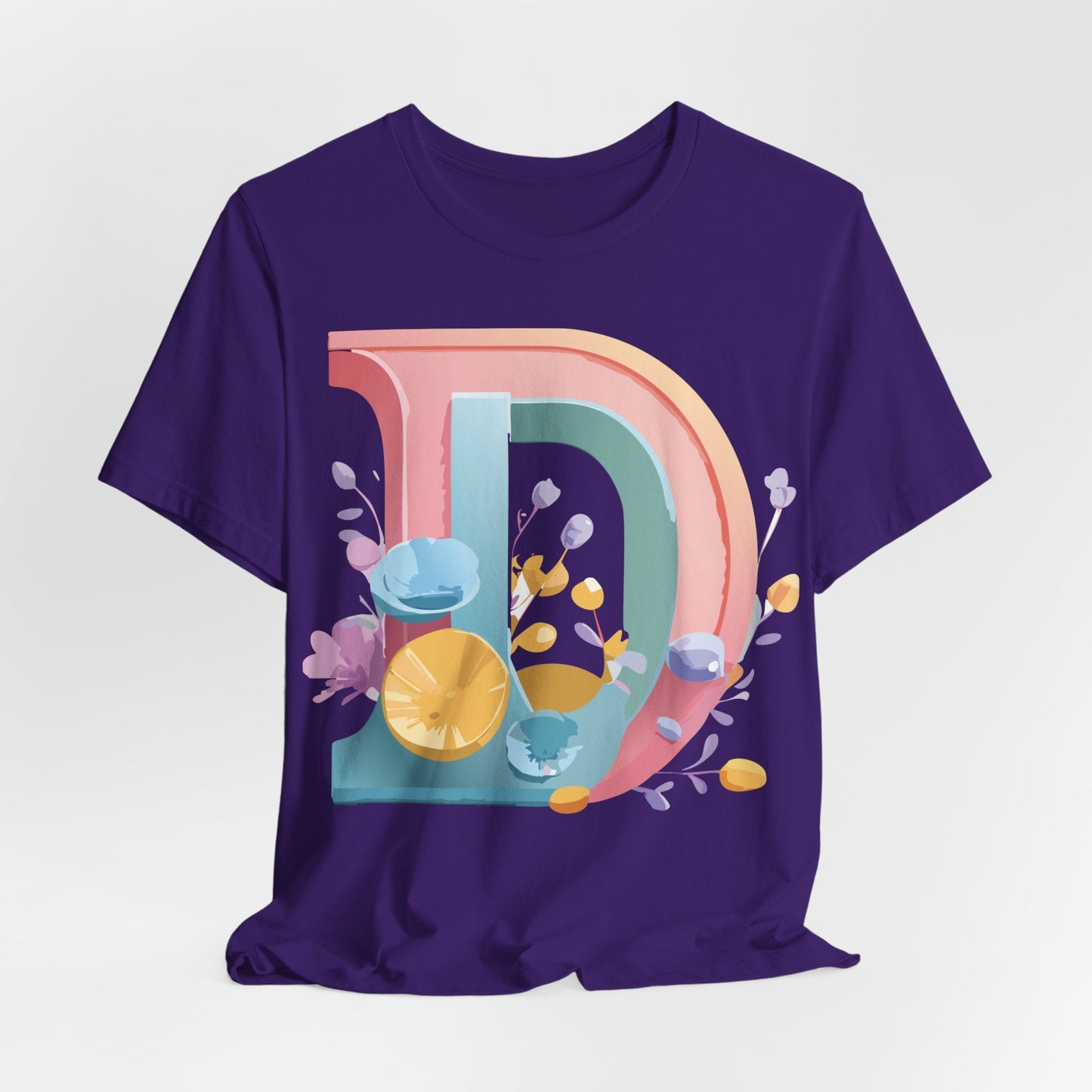 Letter D Shirt Unisex Jersey Graphic Tee From Adelpha With Vintage Inspired Artwork Short Sleeve