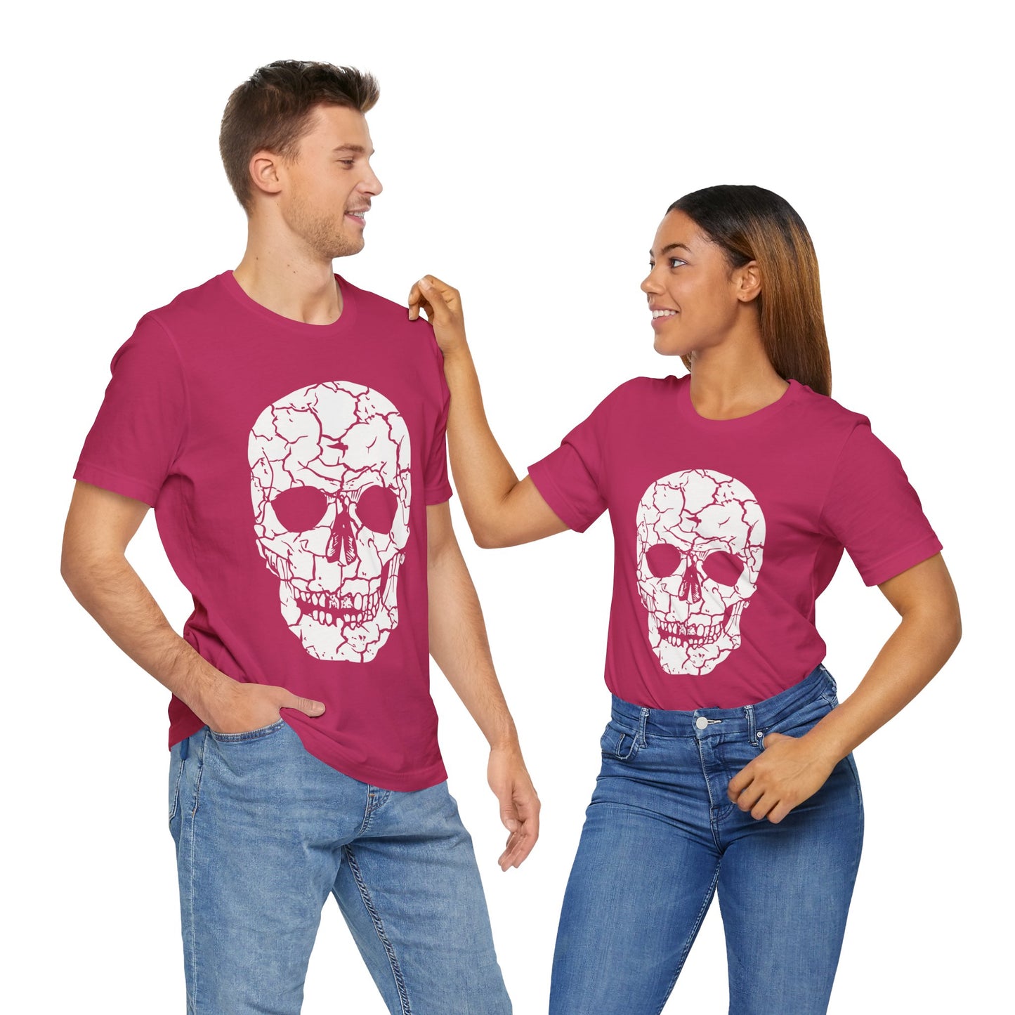 Unisex Cotton Tee Shirt with Skull