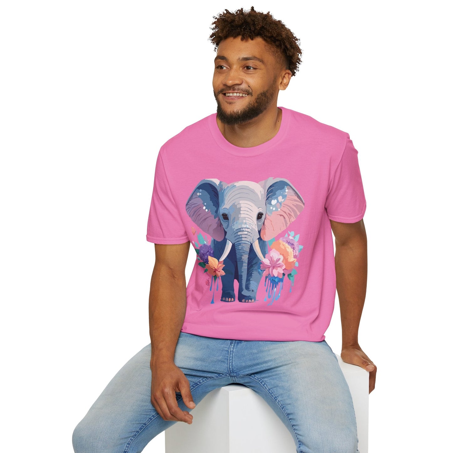 Elephant Graphic T Shirt Unisex Softstyle 64000 Cotton Animals T Shirt For Adults Premium