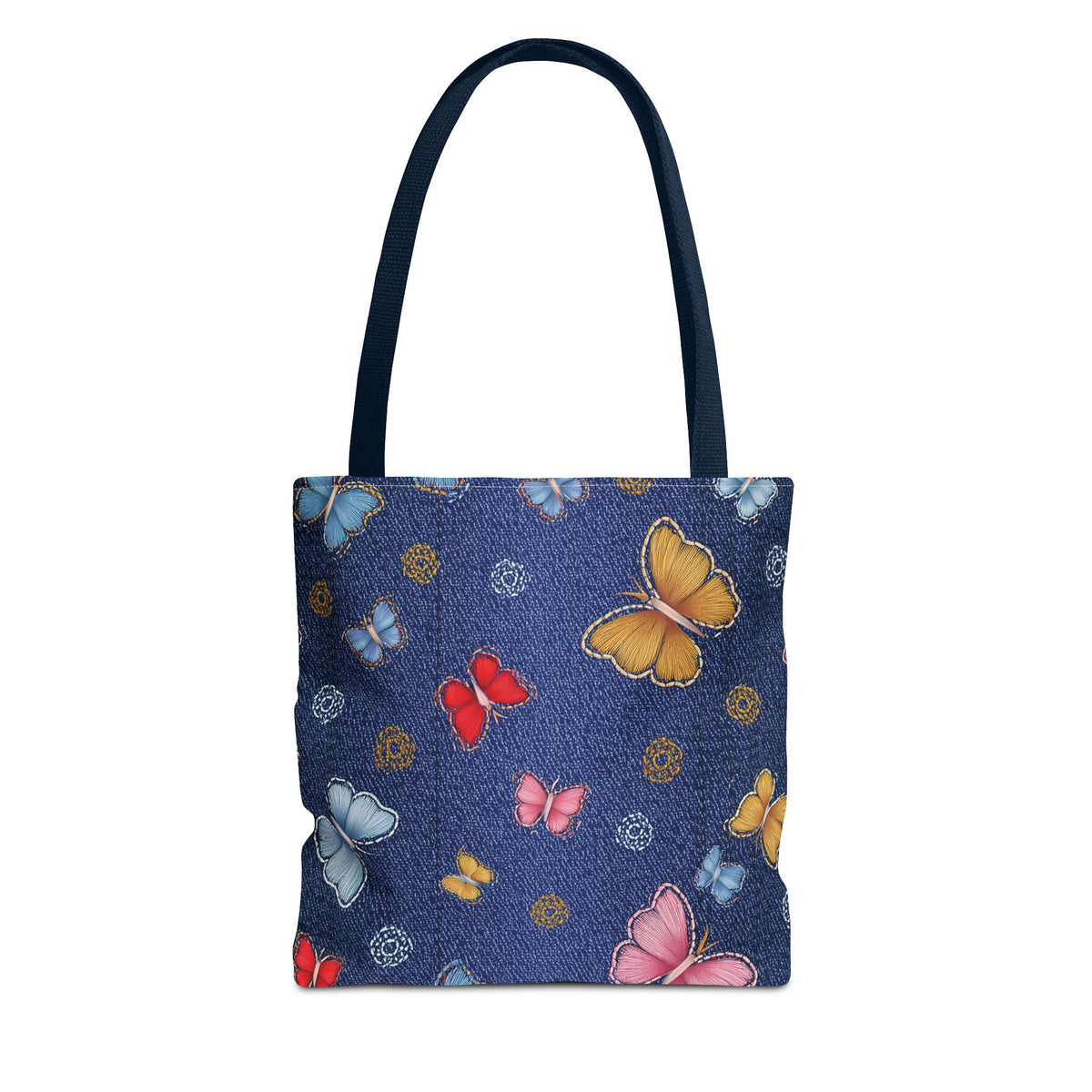 Denim Fabric Imitation Print Unisex Canvas Bag Poly Spun 3 Sizes Tote Bag 169