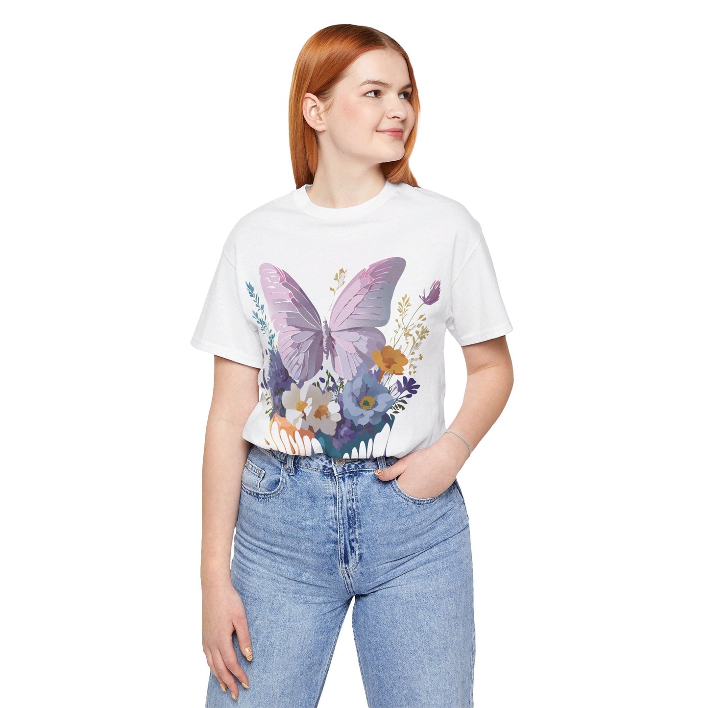 Adelpha Graphic Butterfly Unisex Short Sleeve Graphic Tee Art Design