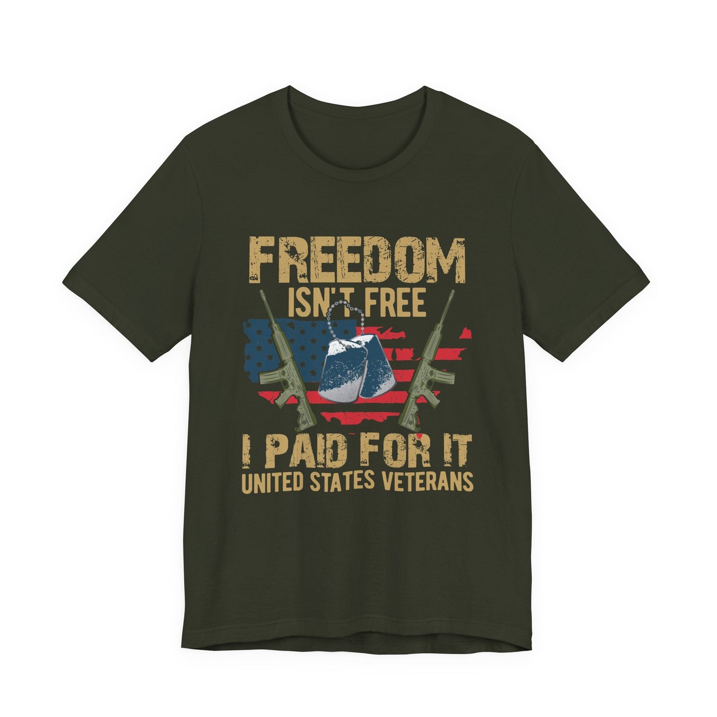 Army Veteran Patriotic Graphic Design Unisex Cotton T-Shirt v19