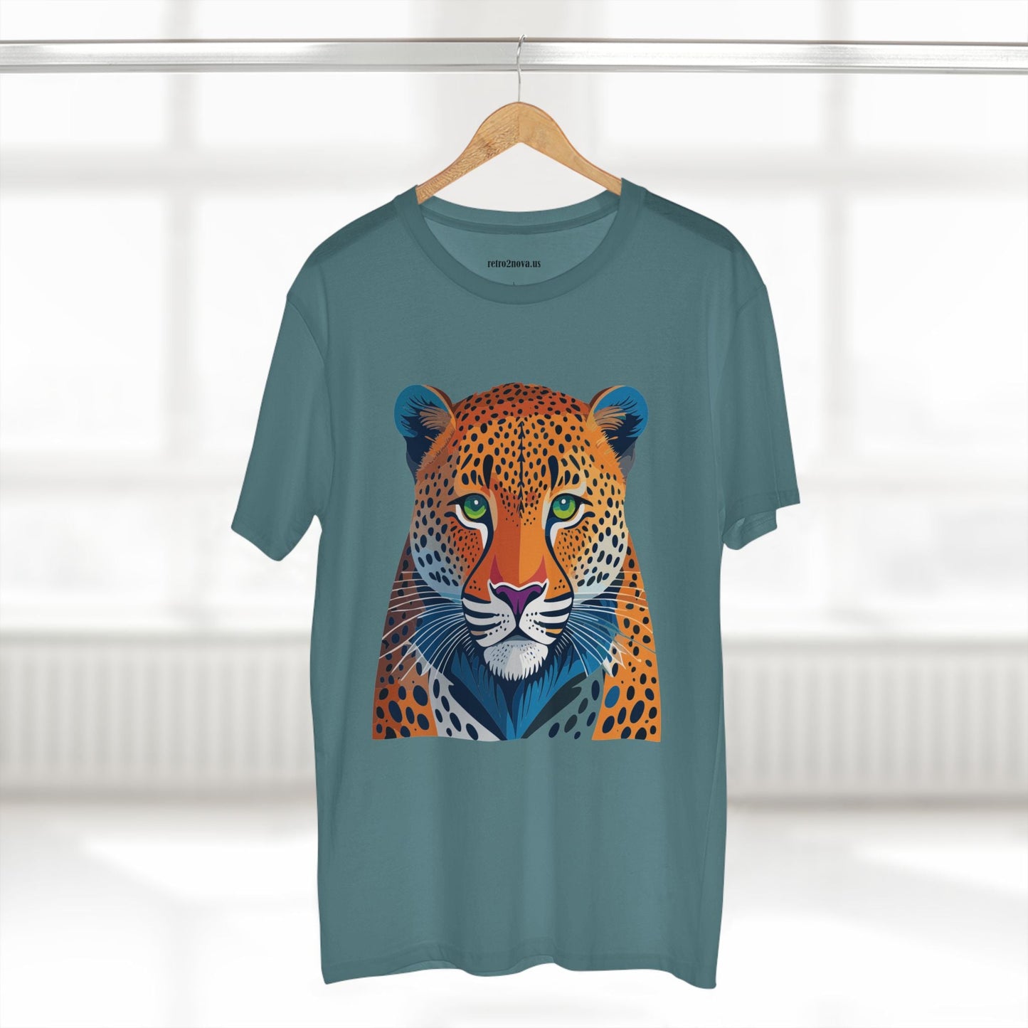 Unisex Cheetah Shirt Premium Cotton Tee With Original Art Design From Retro2Nova Art Collection For Everyday Comfort