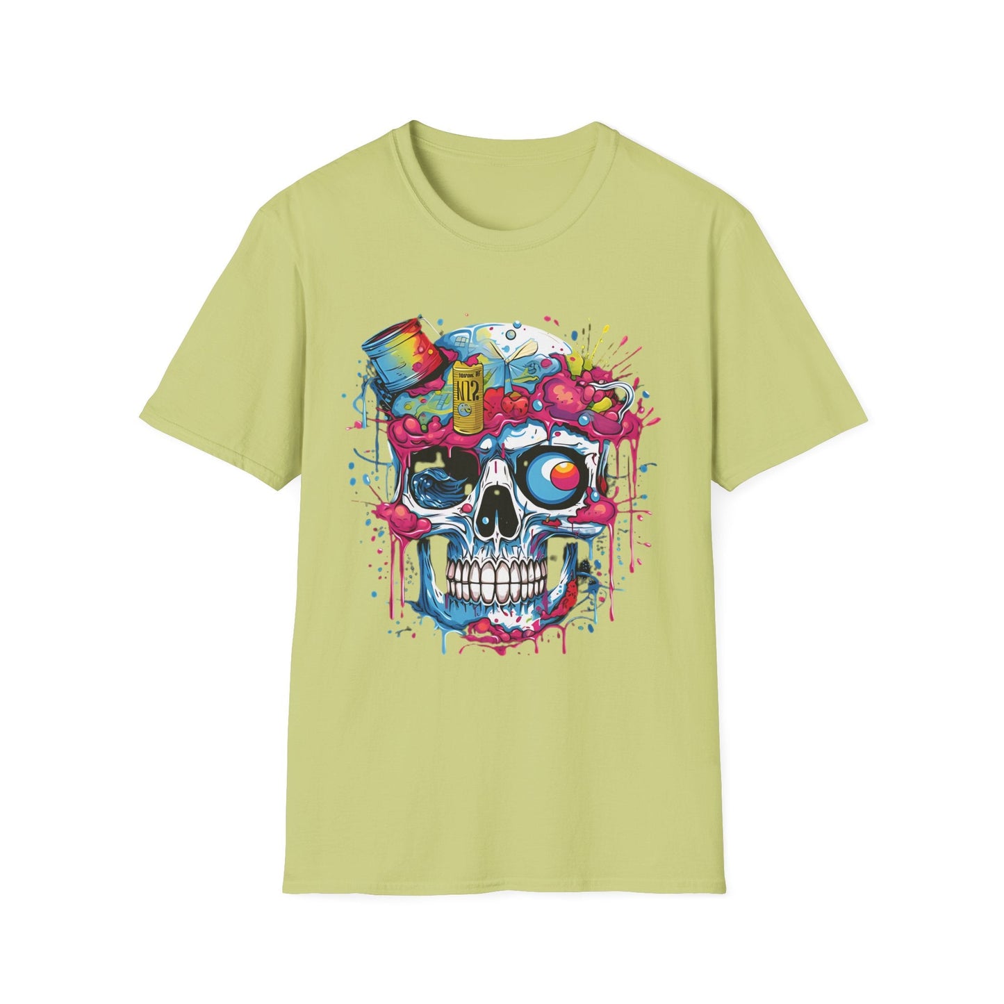 Skull Graphic Tee Shirt Unisex Skeleton Shirt Softstyle Cotton Comfort Everyday Wear Durable