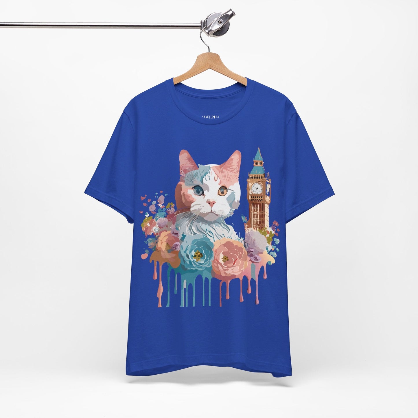 Unisex Cat Graphic Tee With Vintage Inspired Art By Adelpha Brand