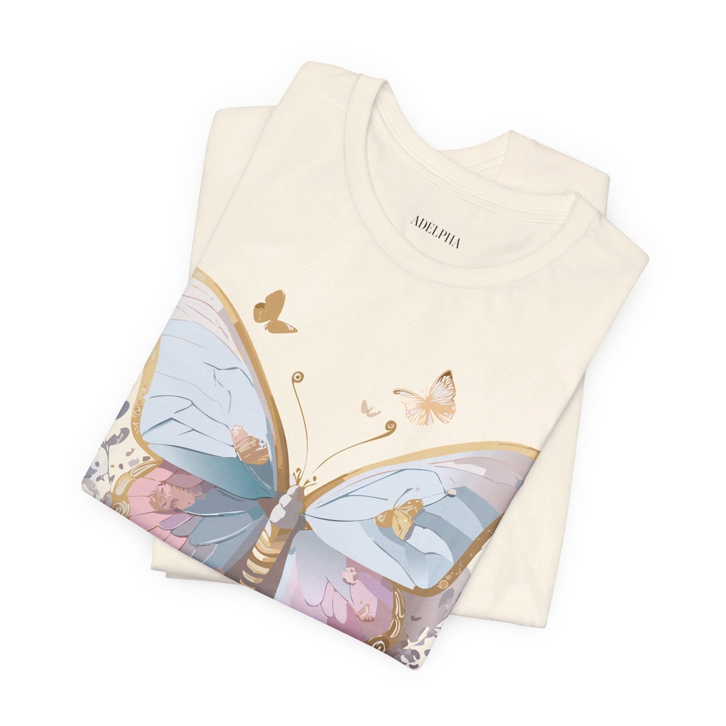 Unisex Graphic Tee Featuring Adelpha Artwork Vintage Butterfly Inspired Short Sleeve