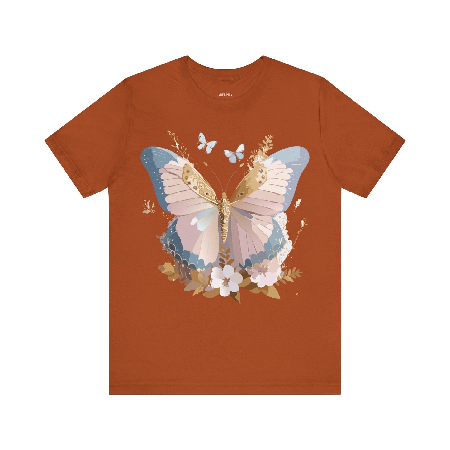 Butterfly Graphic Tee Unisex Short Sleeve Art Design By Adelpha
