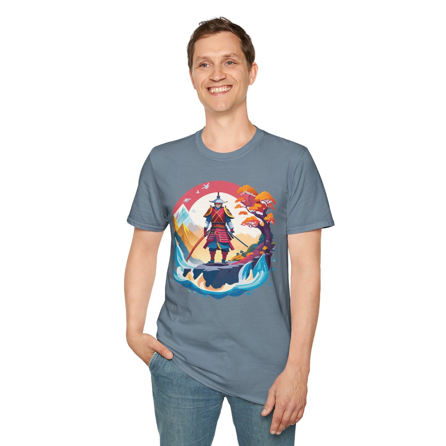 Samurai Shirt Gildan Softstyle 64000 Ring Spun Cotton Unisex Tee For Everyday Comfort