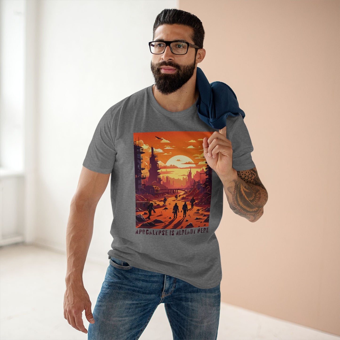 Cataclysm Shirt Doomsday Tee Unisex Premium Cotton Staple Tee Original Art Design By Retro2Nova