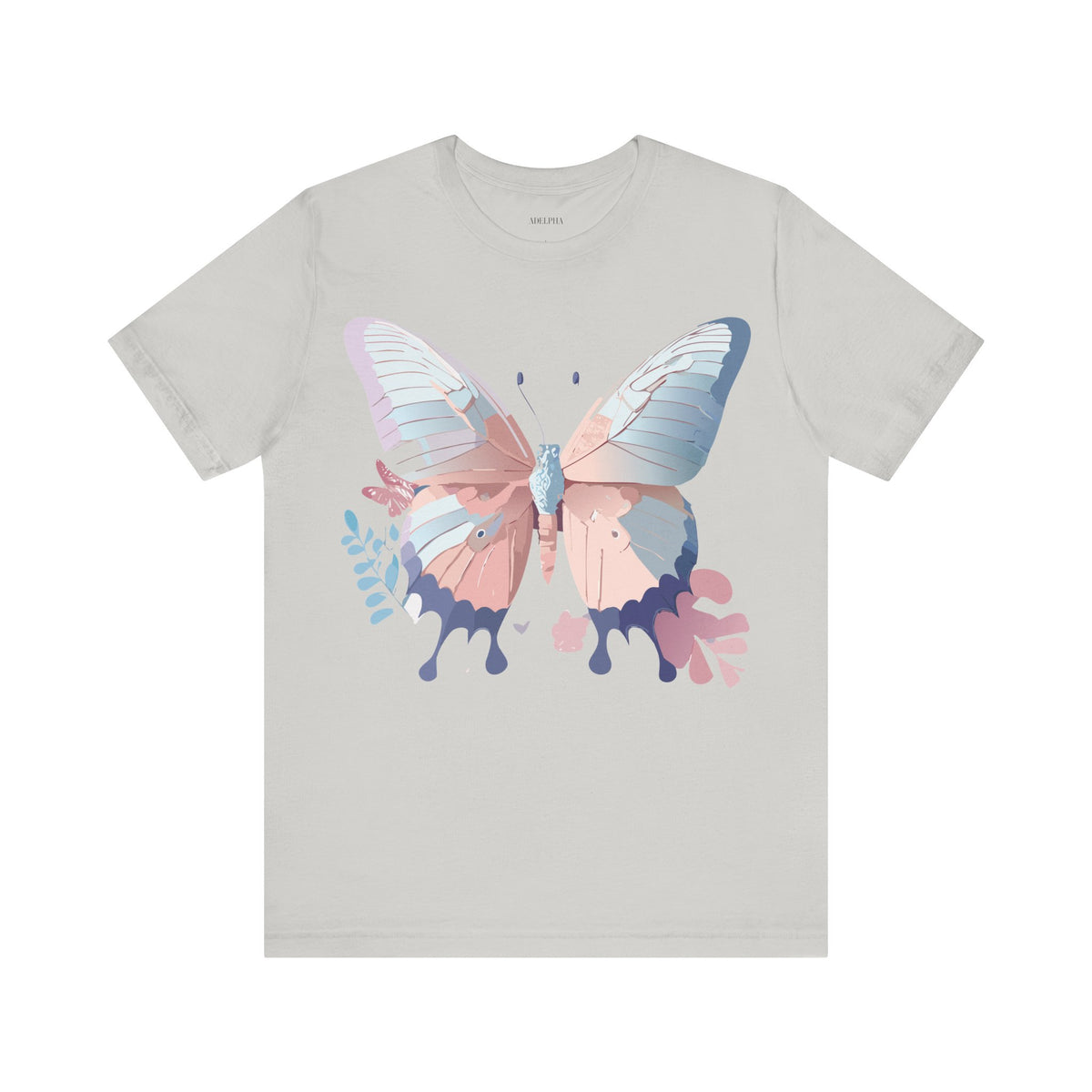 Butterfly Graphic Unisex Cotton Bella+Canvas Tee with Art Design n107