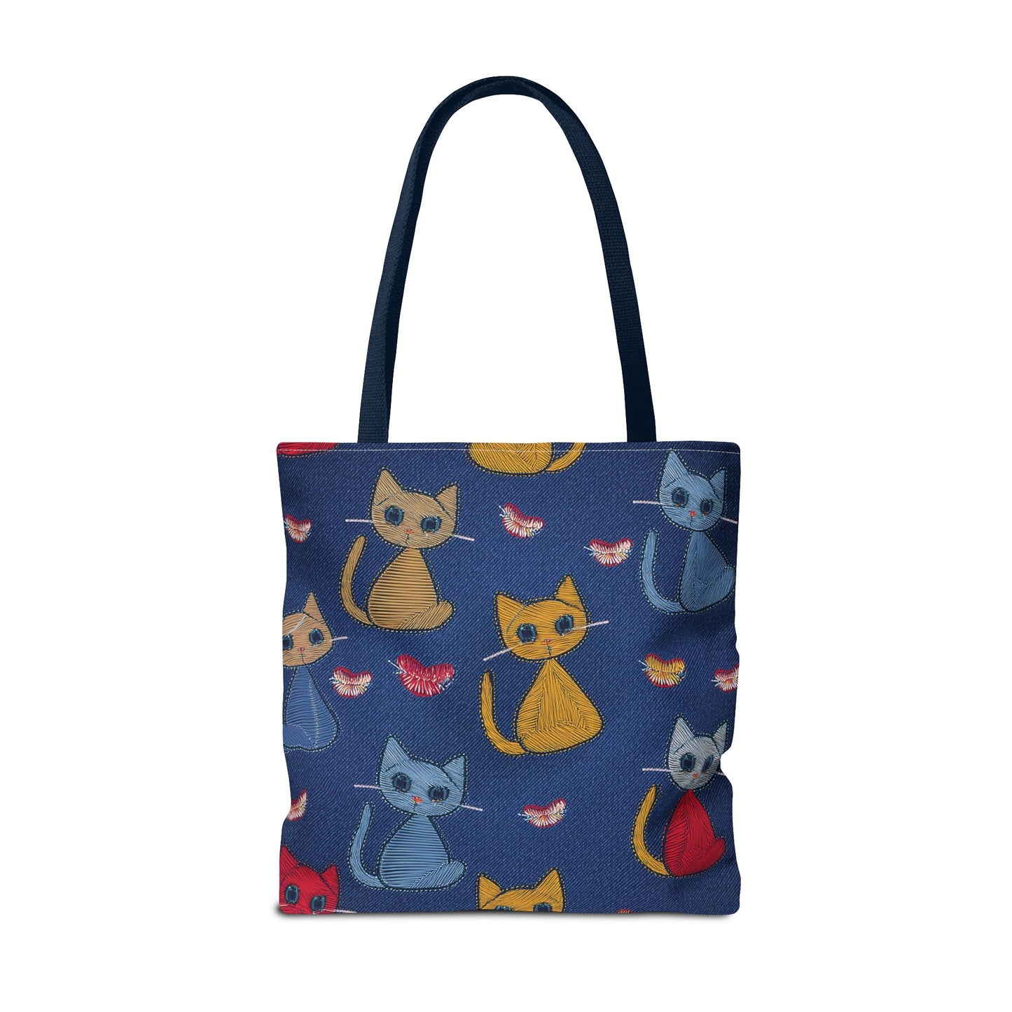 Love Day Graphic Design Denim Fabric Imitation Print Unisex Canvas Bag POLY 3 Sizes Tote Bag 201-16