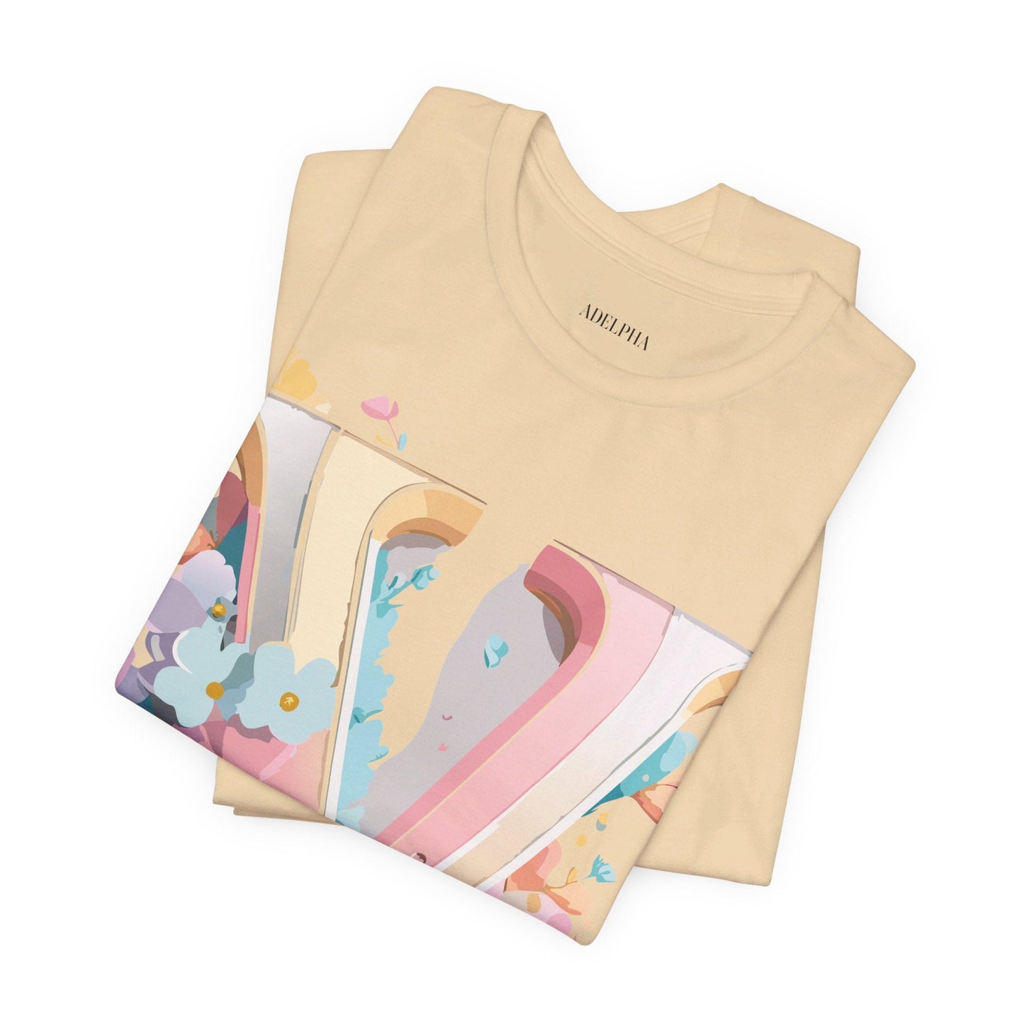 Adelpha Letter V Shirt Graphic Tee Unisex Jersey Short Sleeve Vintage Inspired Design