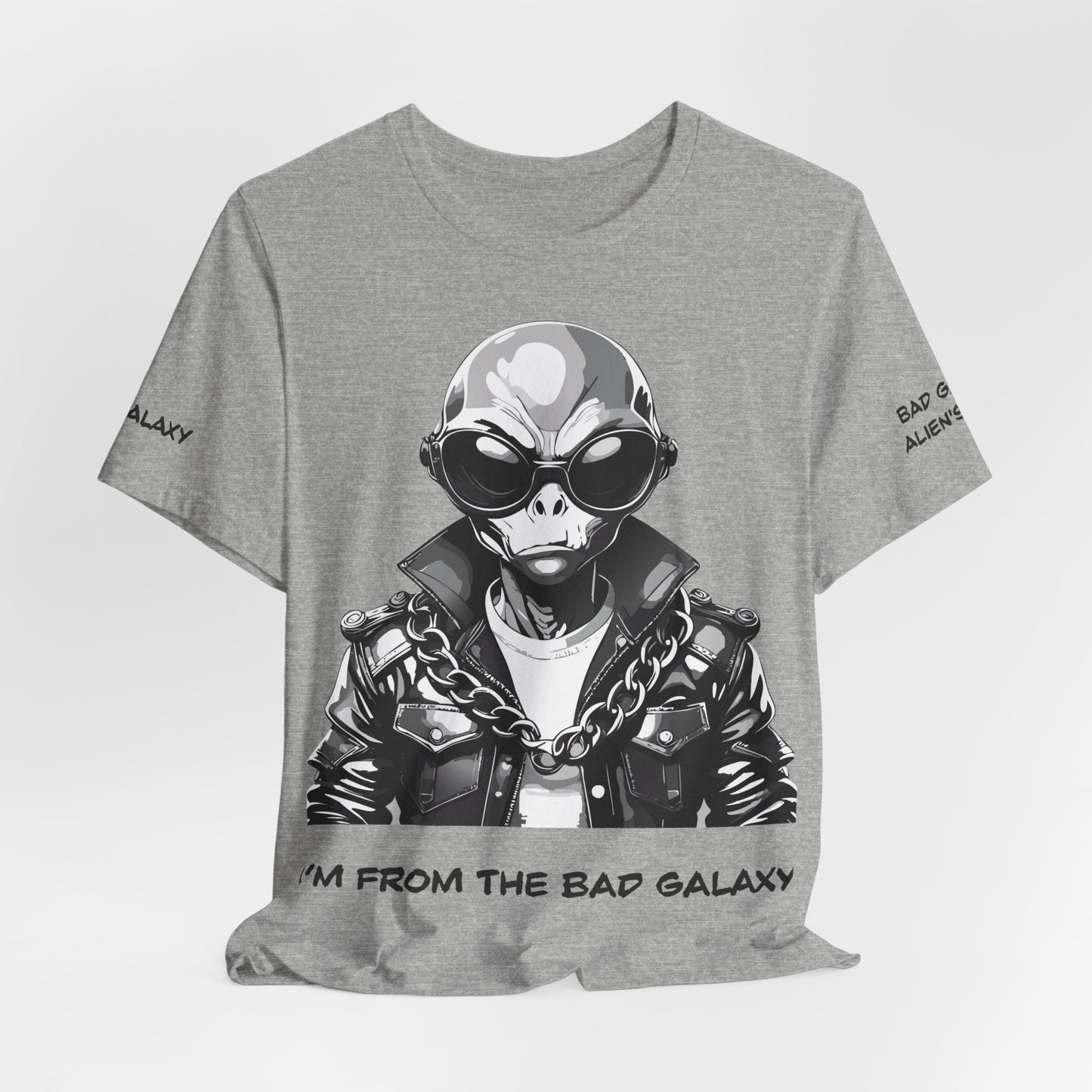 Bad Galaxy Alien Tee Shirt Made To Order 100 Percent Cotton Lightweight Eco Friendly Inks