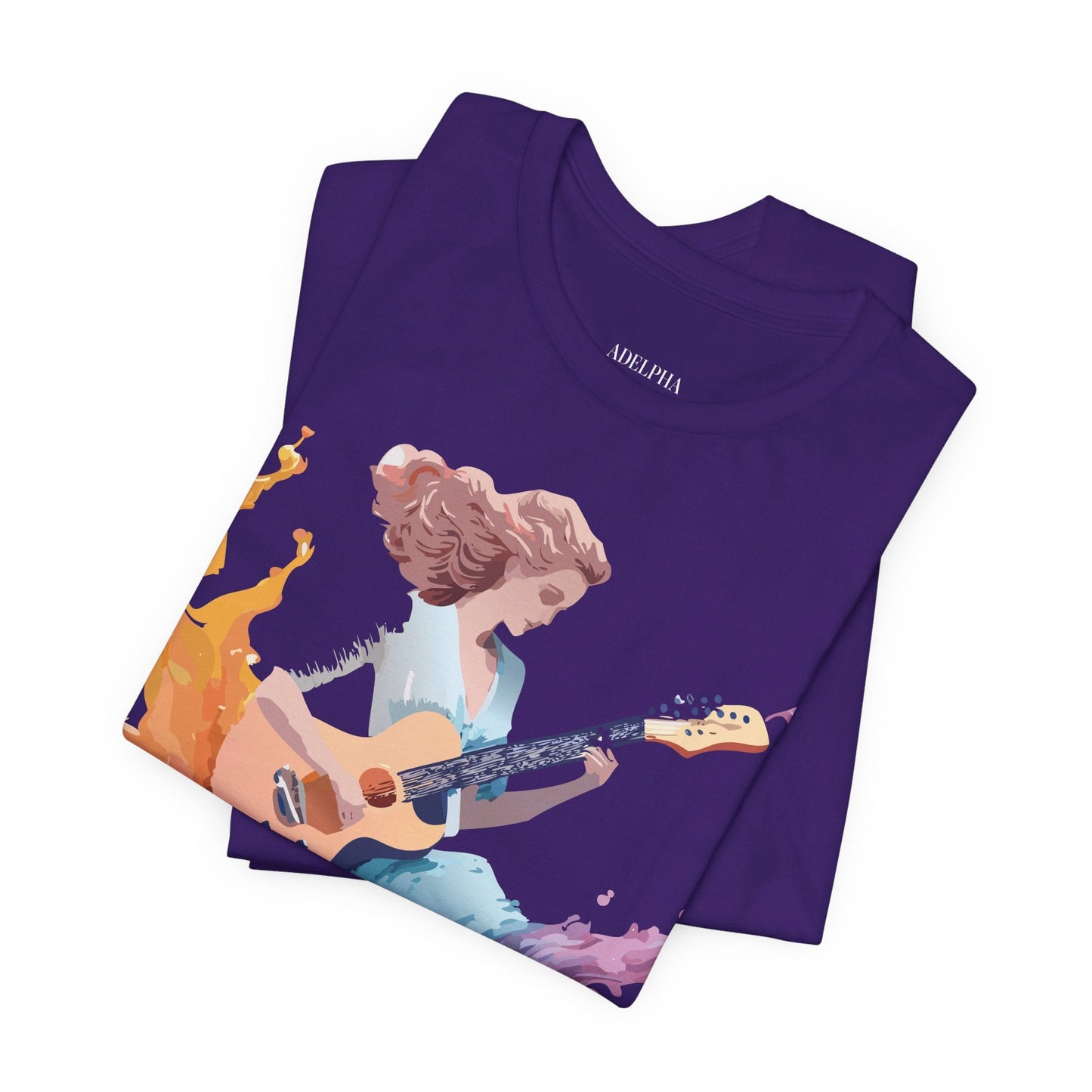 Adelpha Music Graphic Tee Unisex Vintage Inspired Art Design Short Sleeve T Shirt