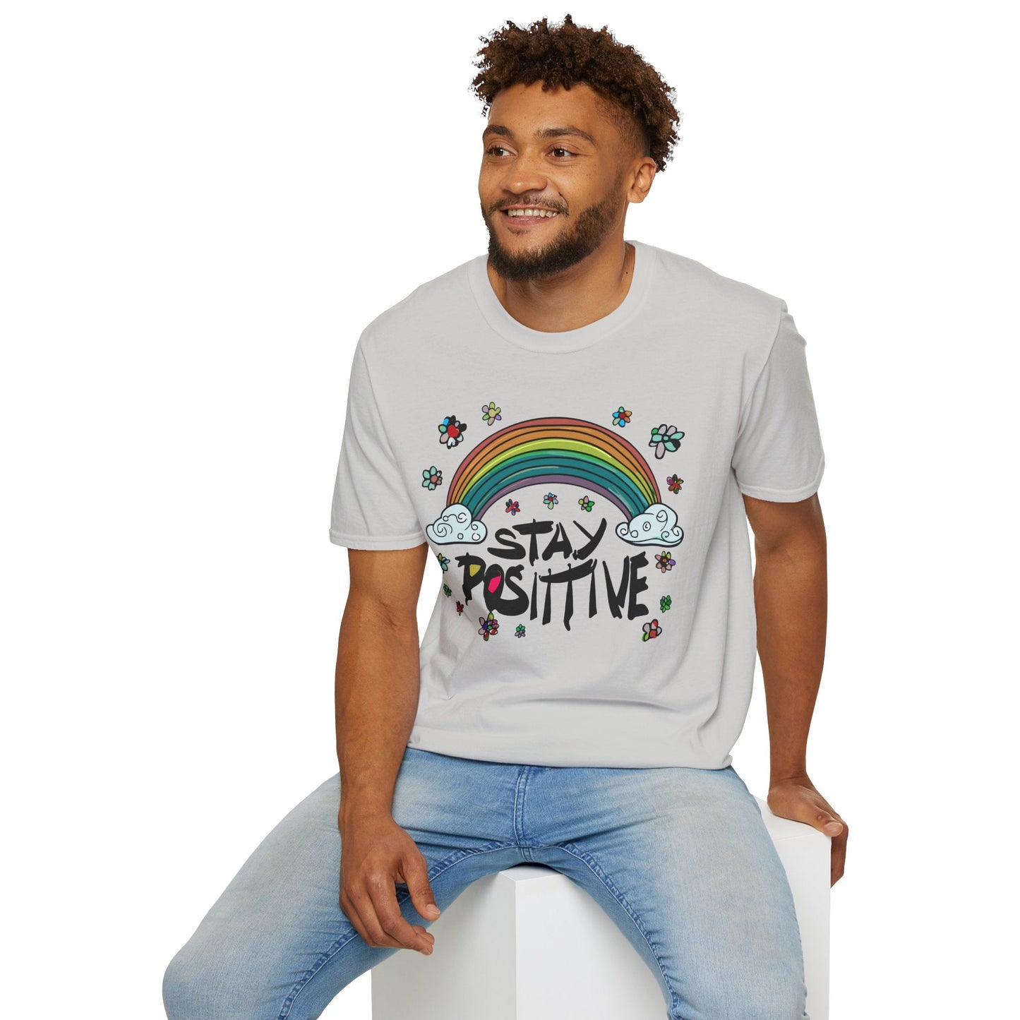 Positive Slogan T Shirt Unisex Softstyle Tee With Positive Words And Good Quotes Gildan 64000