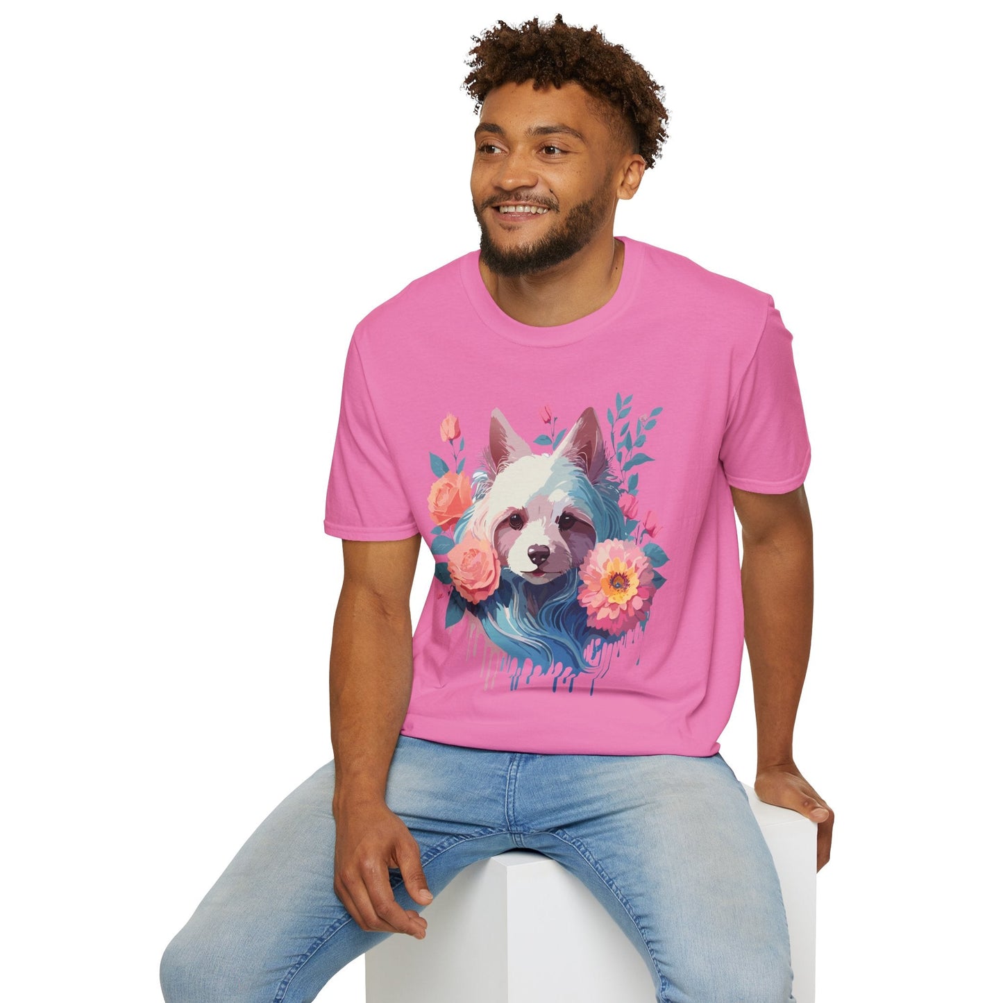 Dog Shirt Unisex Softstyle Cotton Tee Gildan 64000 With Animal Designs