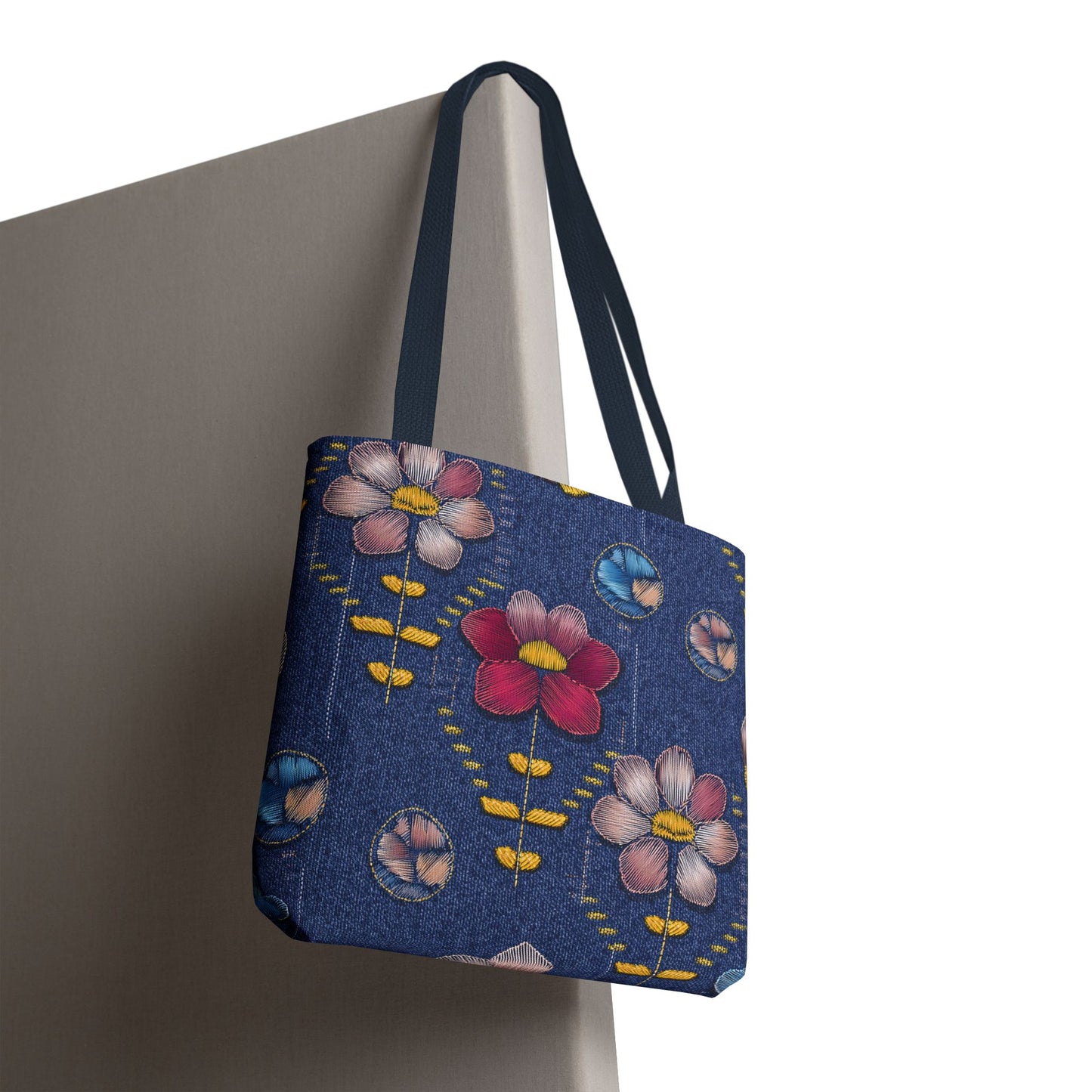 DENIM PRINT CANVAS BAG HIGH-QUALITY 100% SPUN POLY 3 SIZES CANVAS BAG-159-16