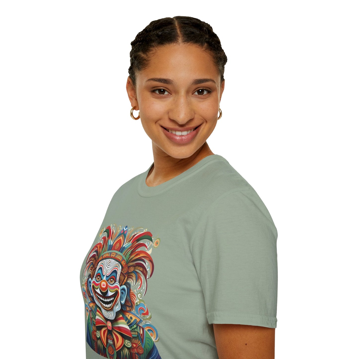 Clown Shirt Unisex Tee Funny Man Circus Shirt Scary Man Tee Gildan Softstyle 64000