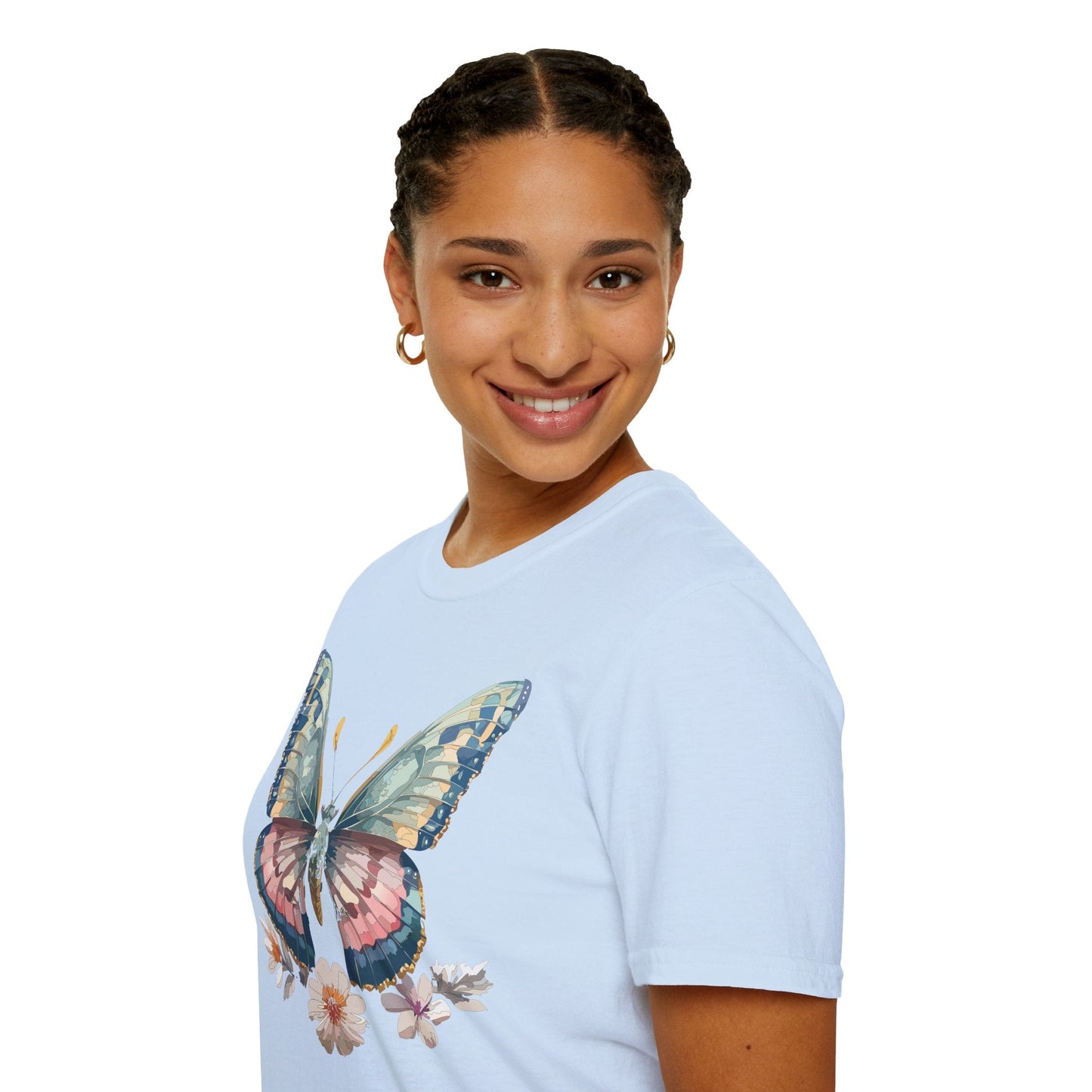 Butterfly Shirt Unisex Monarch Design Gildan Softstyle 64000 Ring Spun Cotton Tee