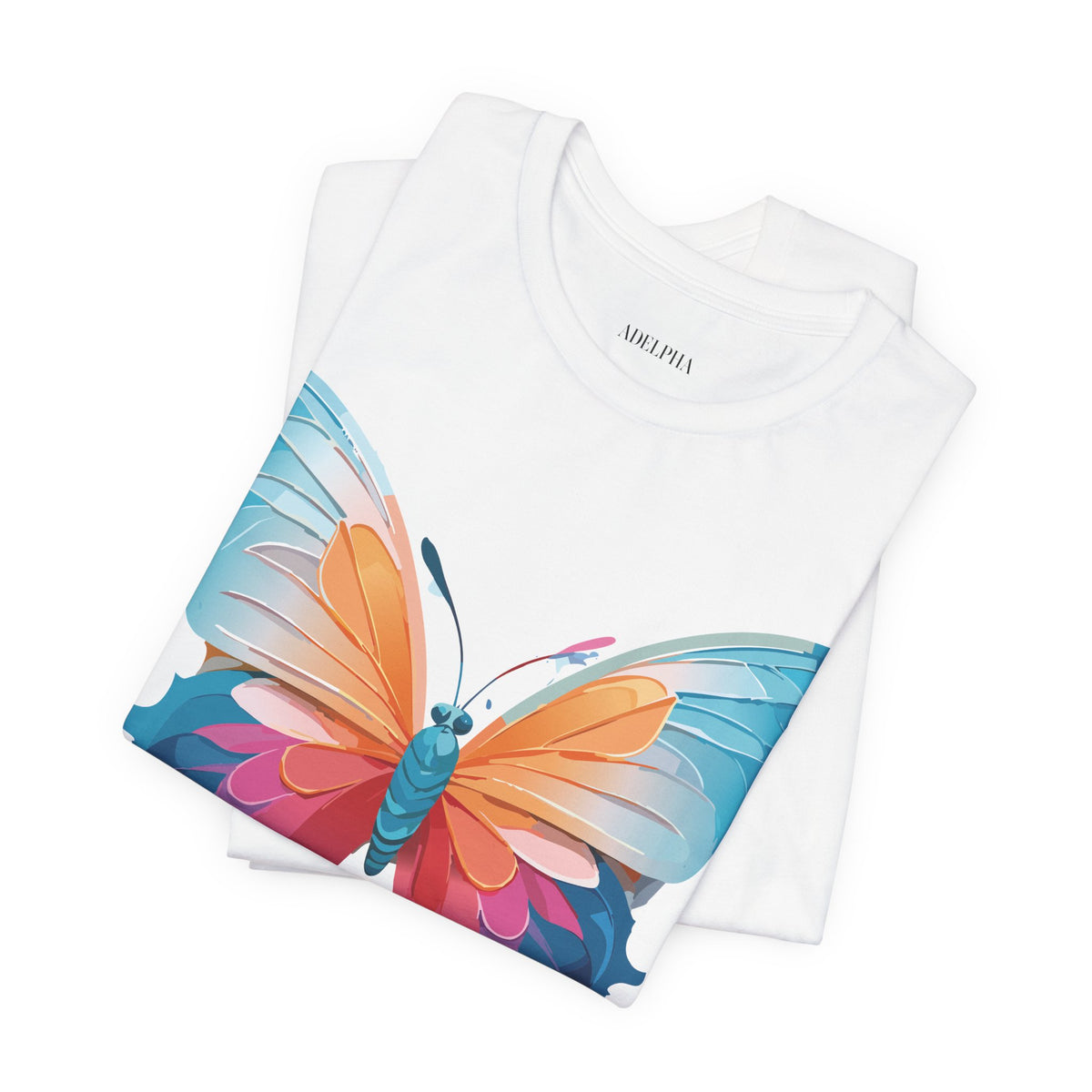 Butterfly Graphic Unisex Cotton Bella+Canvas Tee with Art Design n01