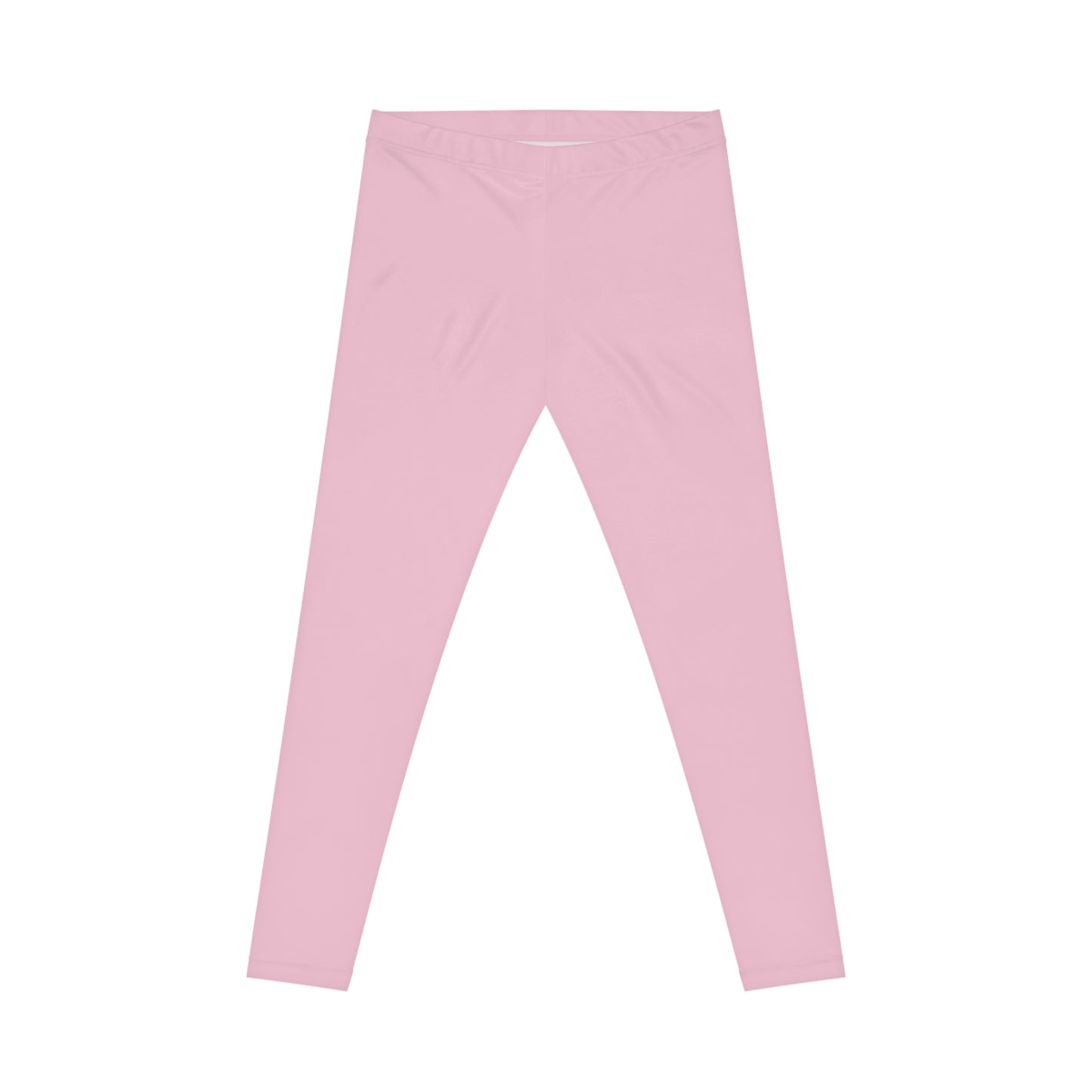 Pastel Petal Pink Color Women's Poly-Span Casual Leggings XS-2XL