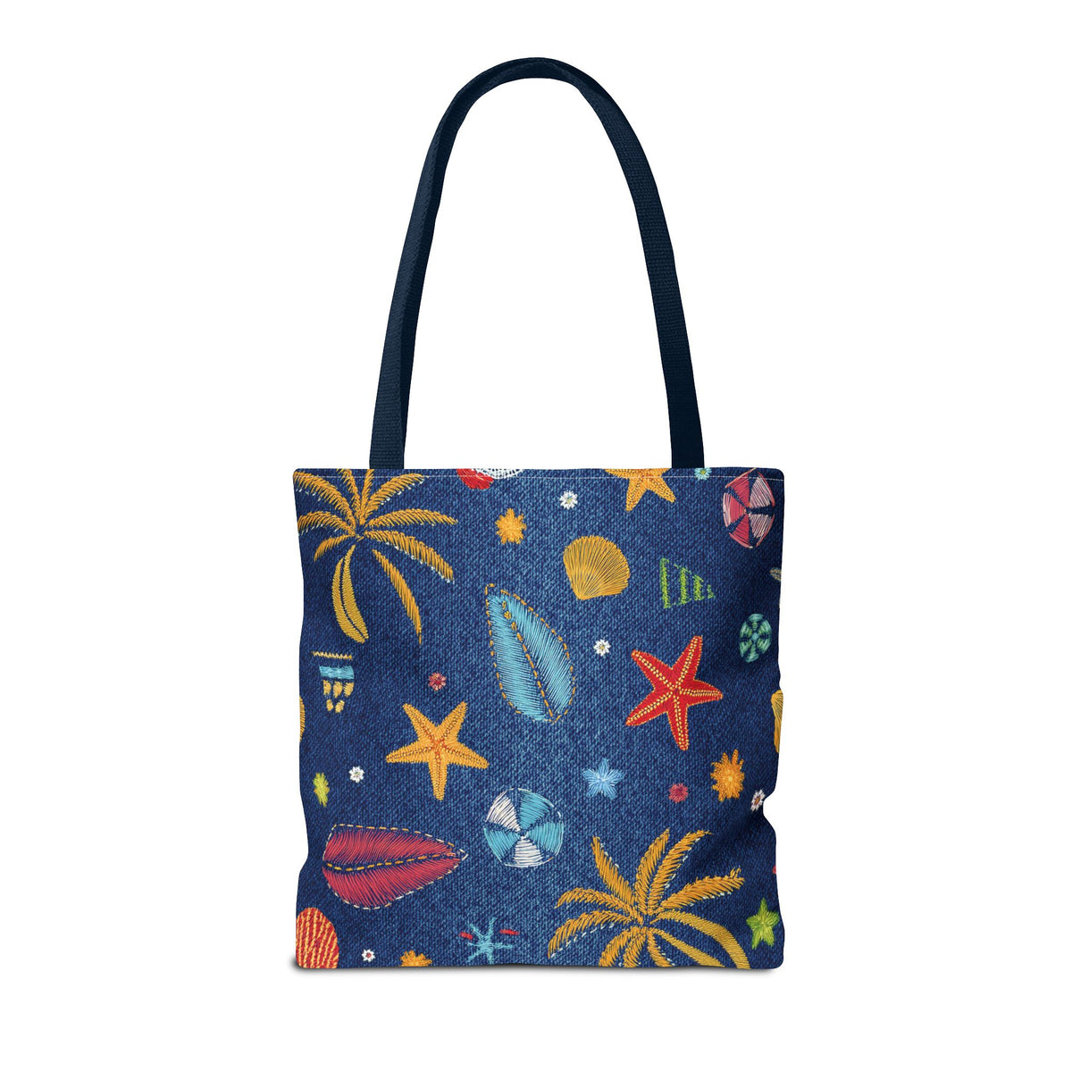 Denim Fabric Imitation Print Unisex Canvas Bag Poly Spun 3 Sizes Tote Bag 182-12